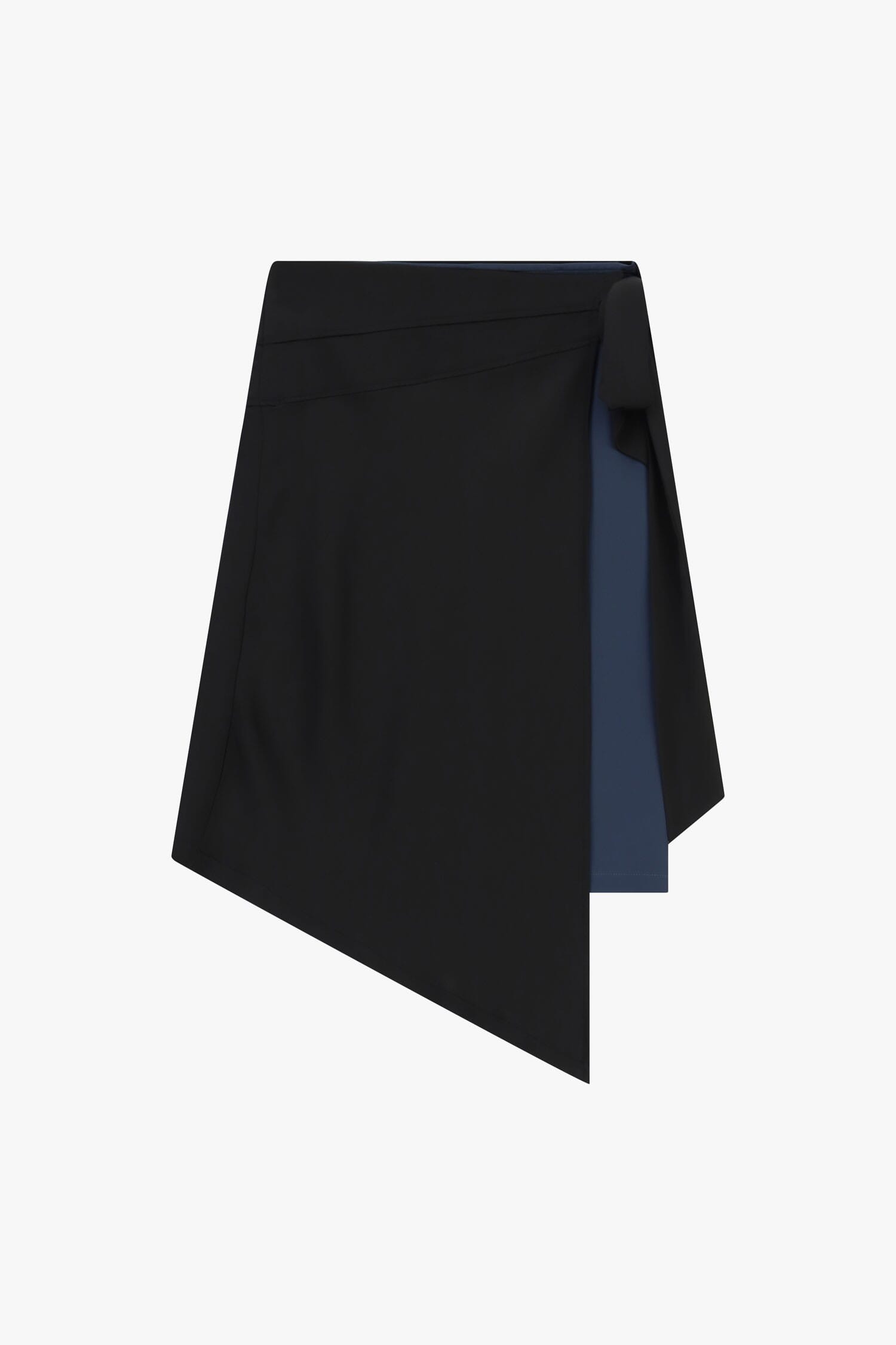 Dixie Asymmetrical Short Skirt with Double Panels