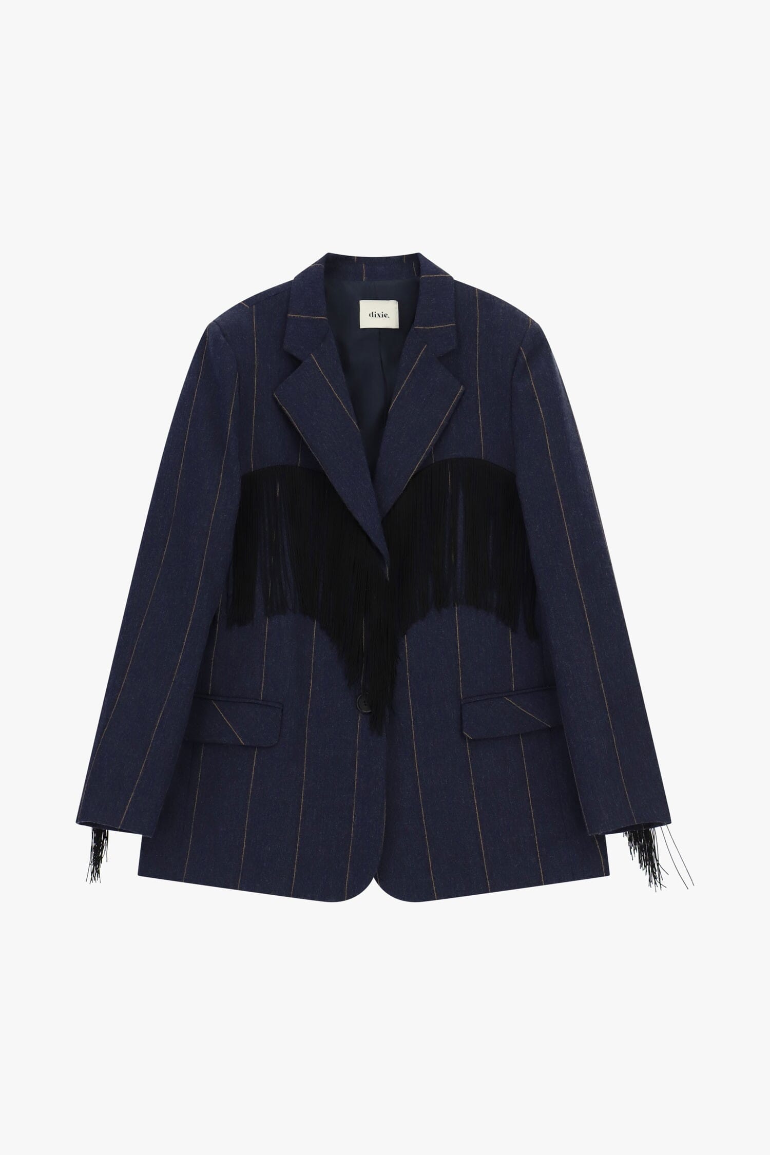 Blazer à rayures avec franges décoratives Dixie