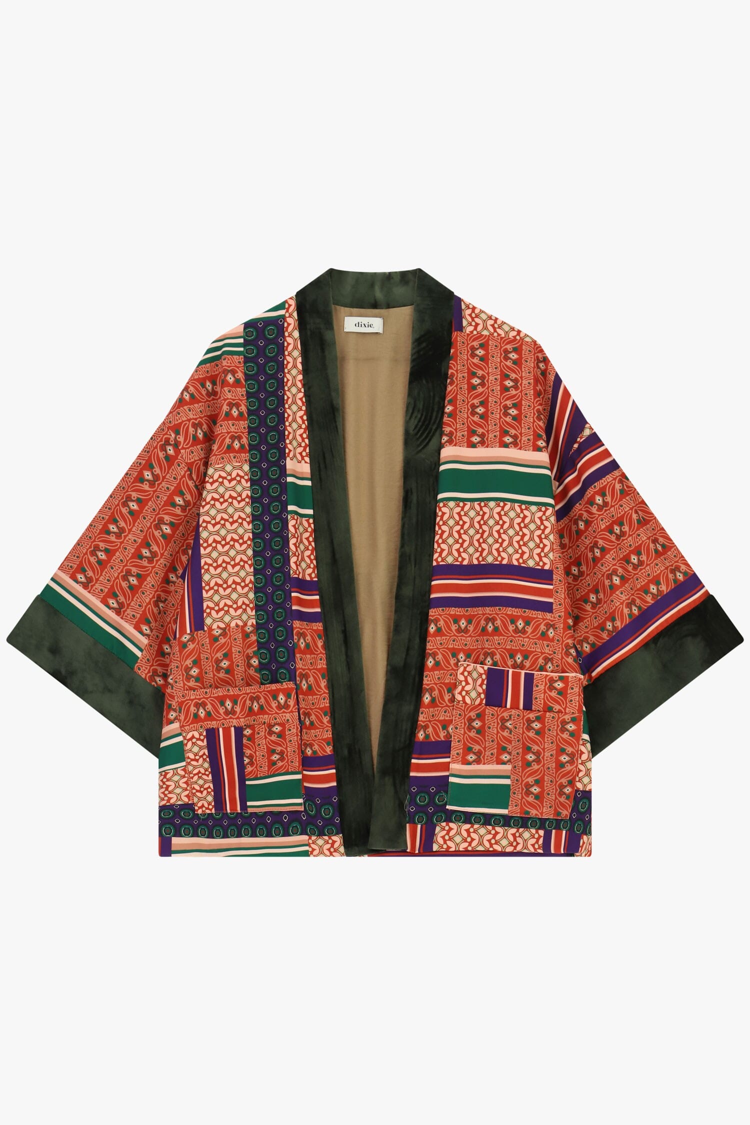 Manteau léger à motif patchwork et manches larges Dixie