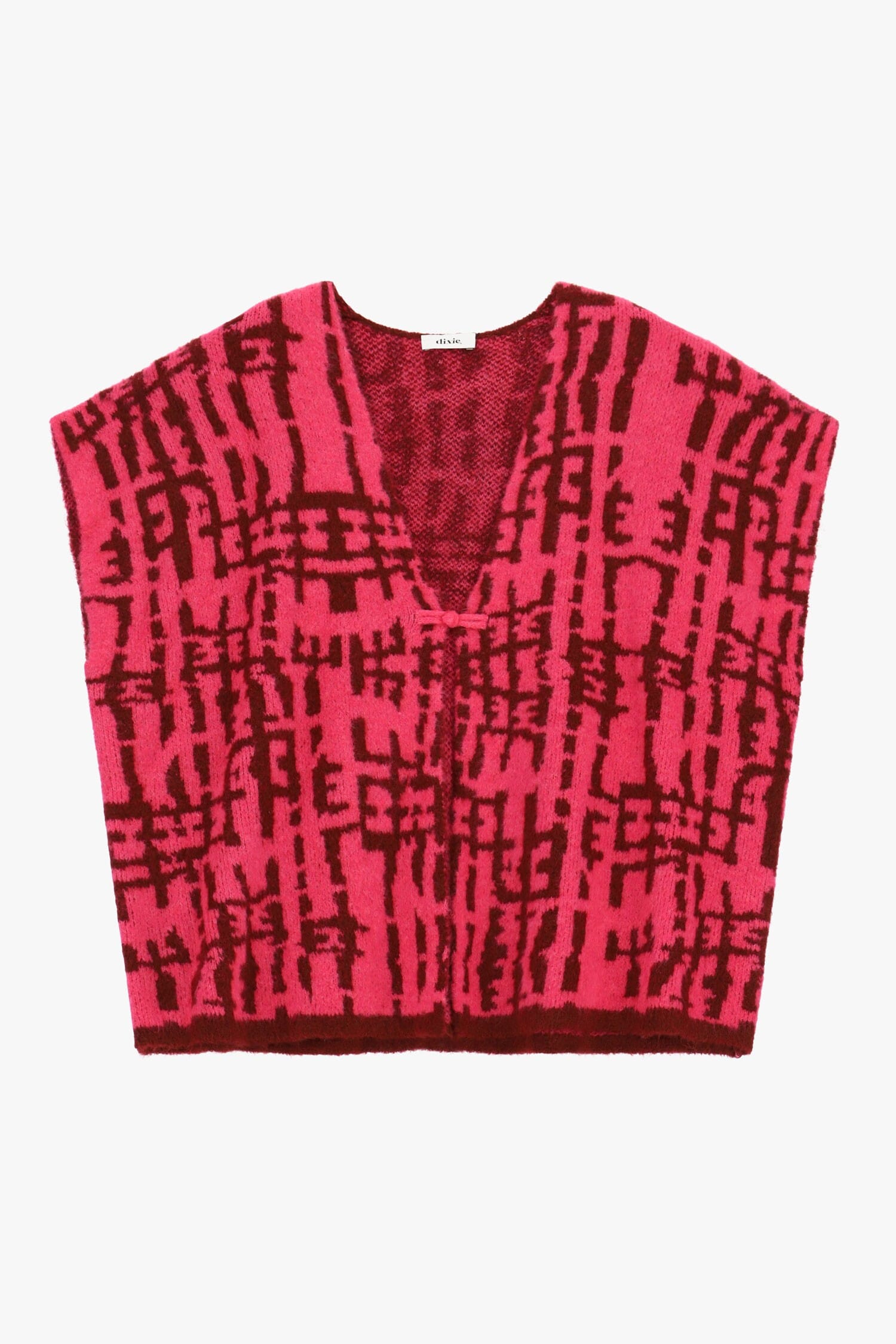 Dixie Sleeveless Jacquard Top with V-neck