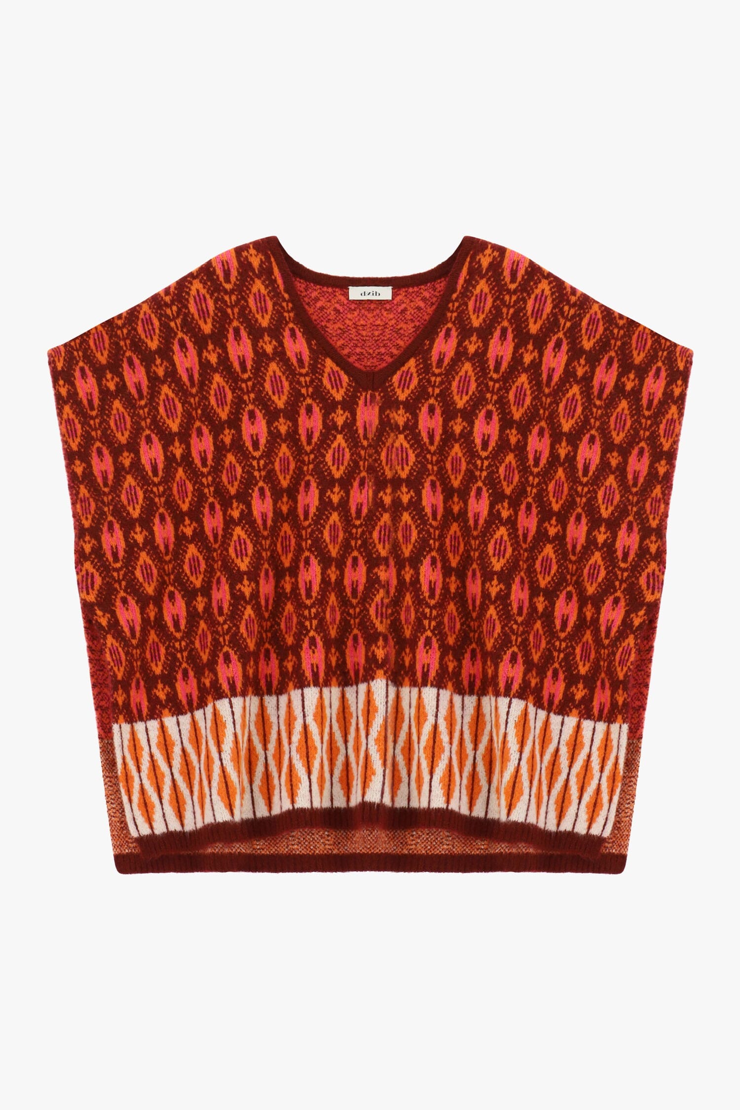 Dixie Geometric Pattern Jacquard Sleeveless Top