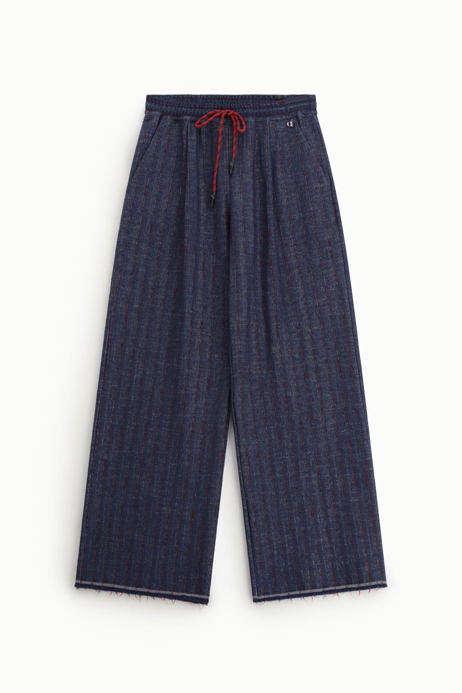 Pantaloni Palazzo A Righe Con Coulisse E Fondo Vivo Dixie