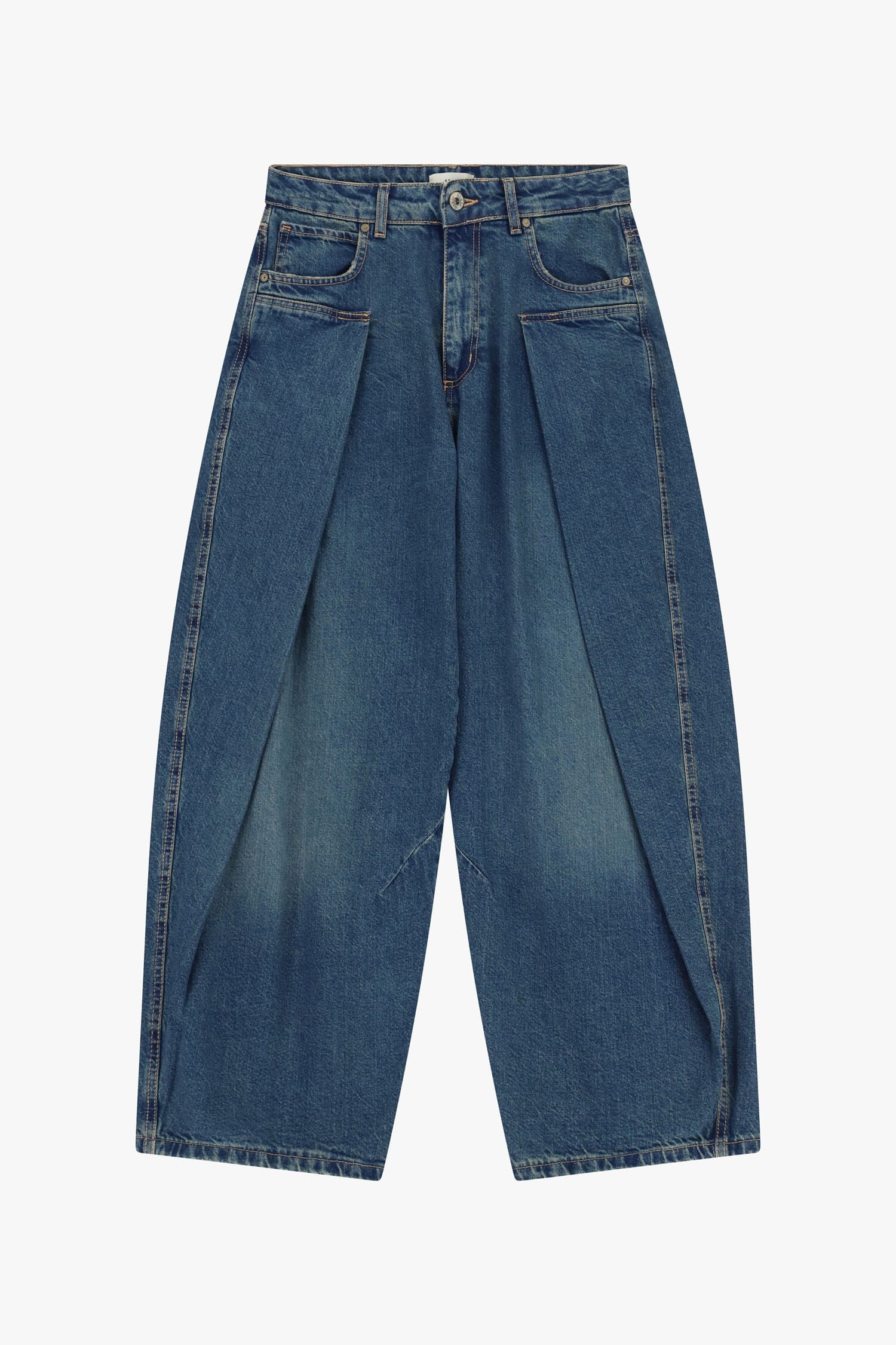 Dixie Balloon-Fit Jeans with Front Pleats