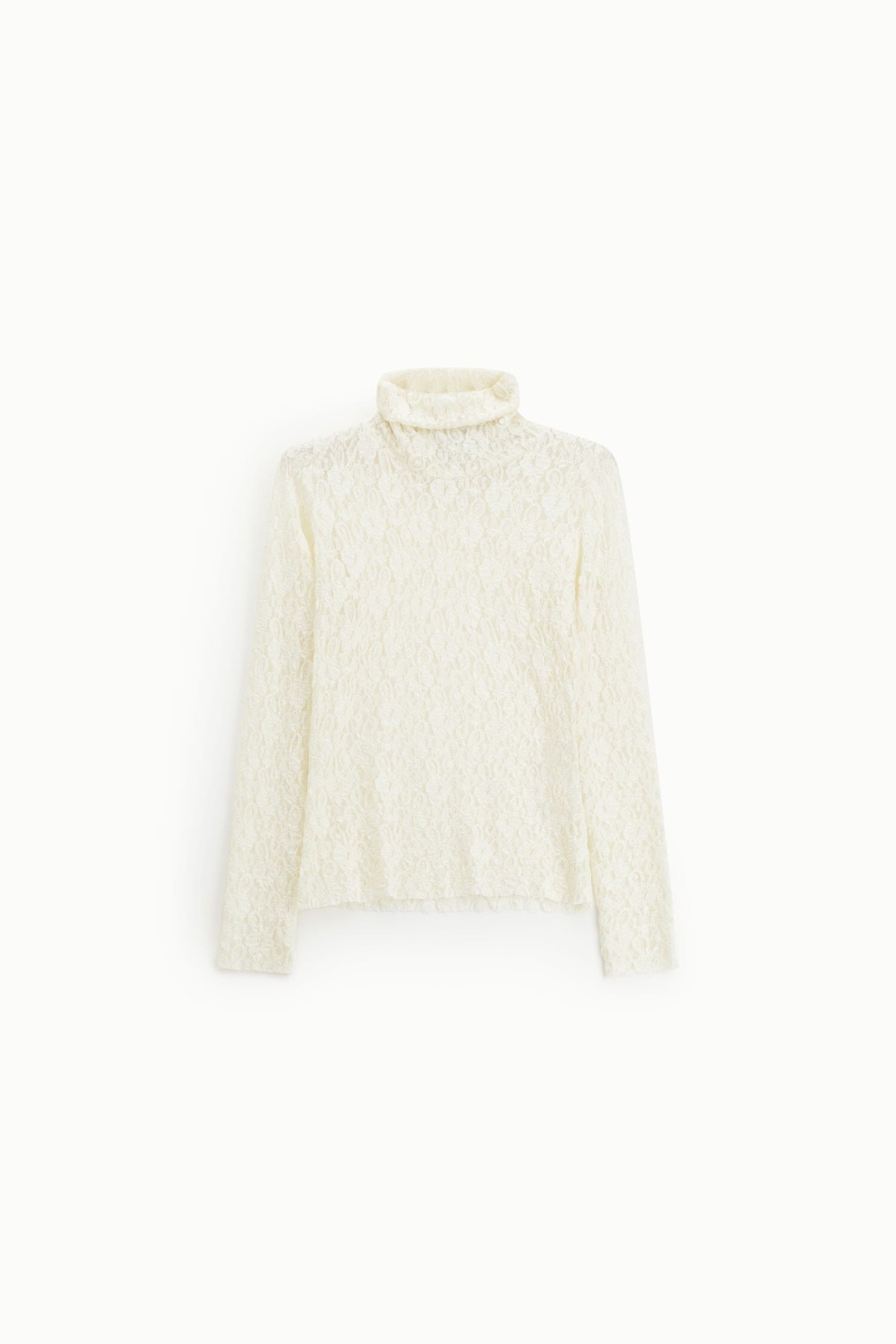 Top In Pizzo A Maniche Lunghe Con Collo Alto Dixie
