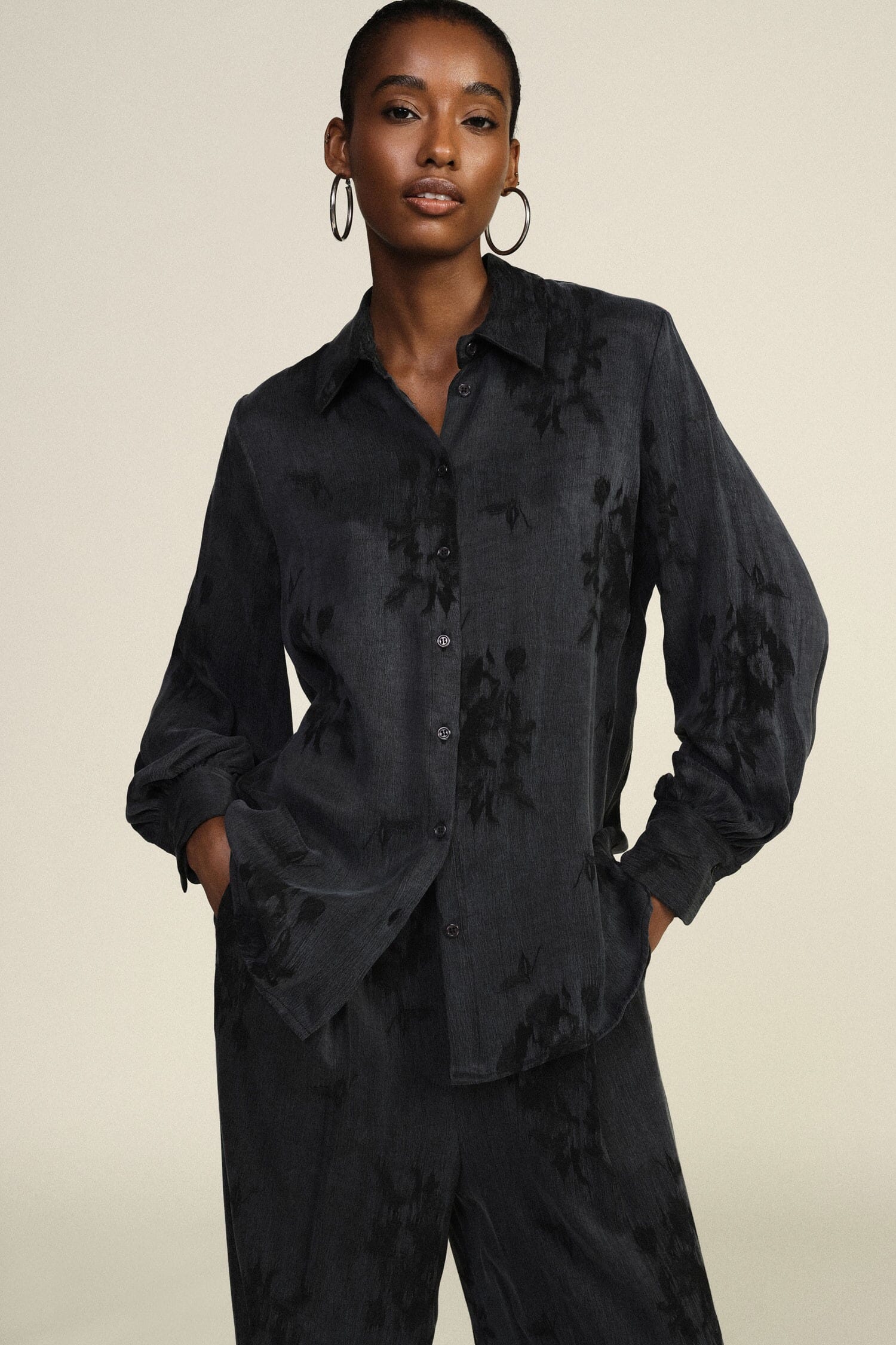 Dixie Floral-Print Long-Sleeved Shirt