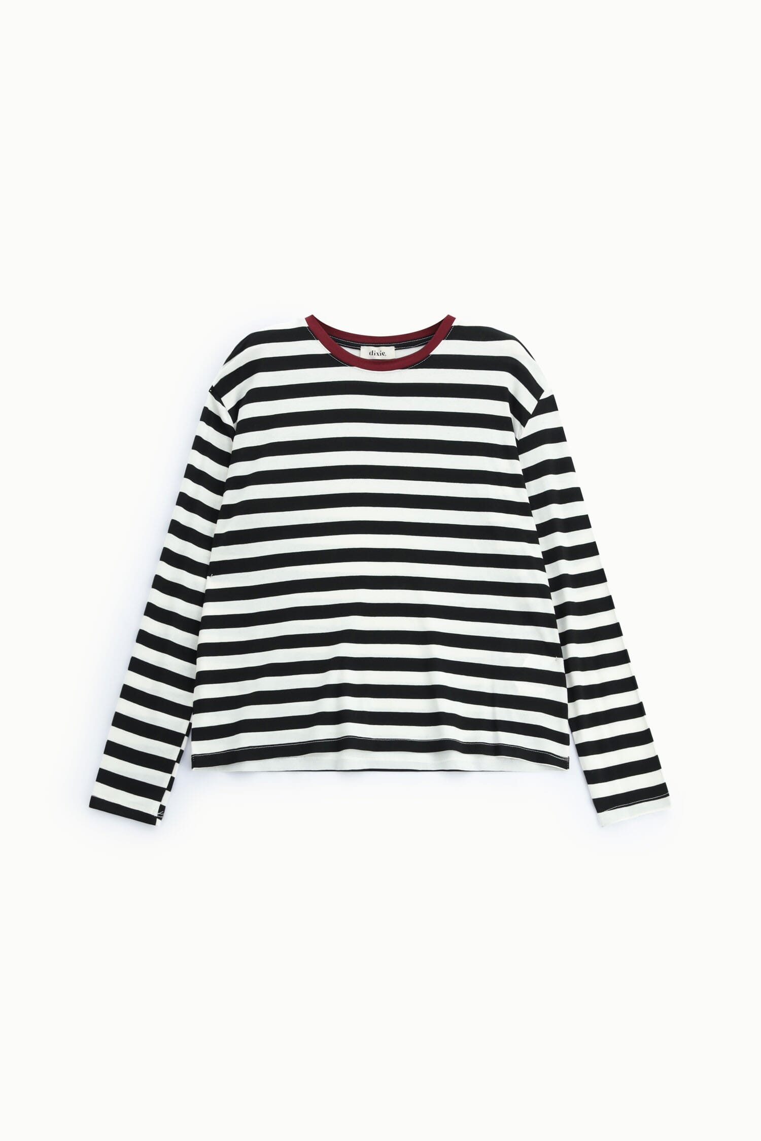 T-Shirt A Righe Girocollo Con Maniche Lunghe Dixie