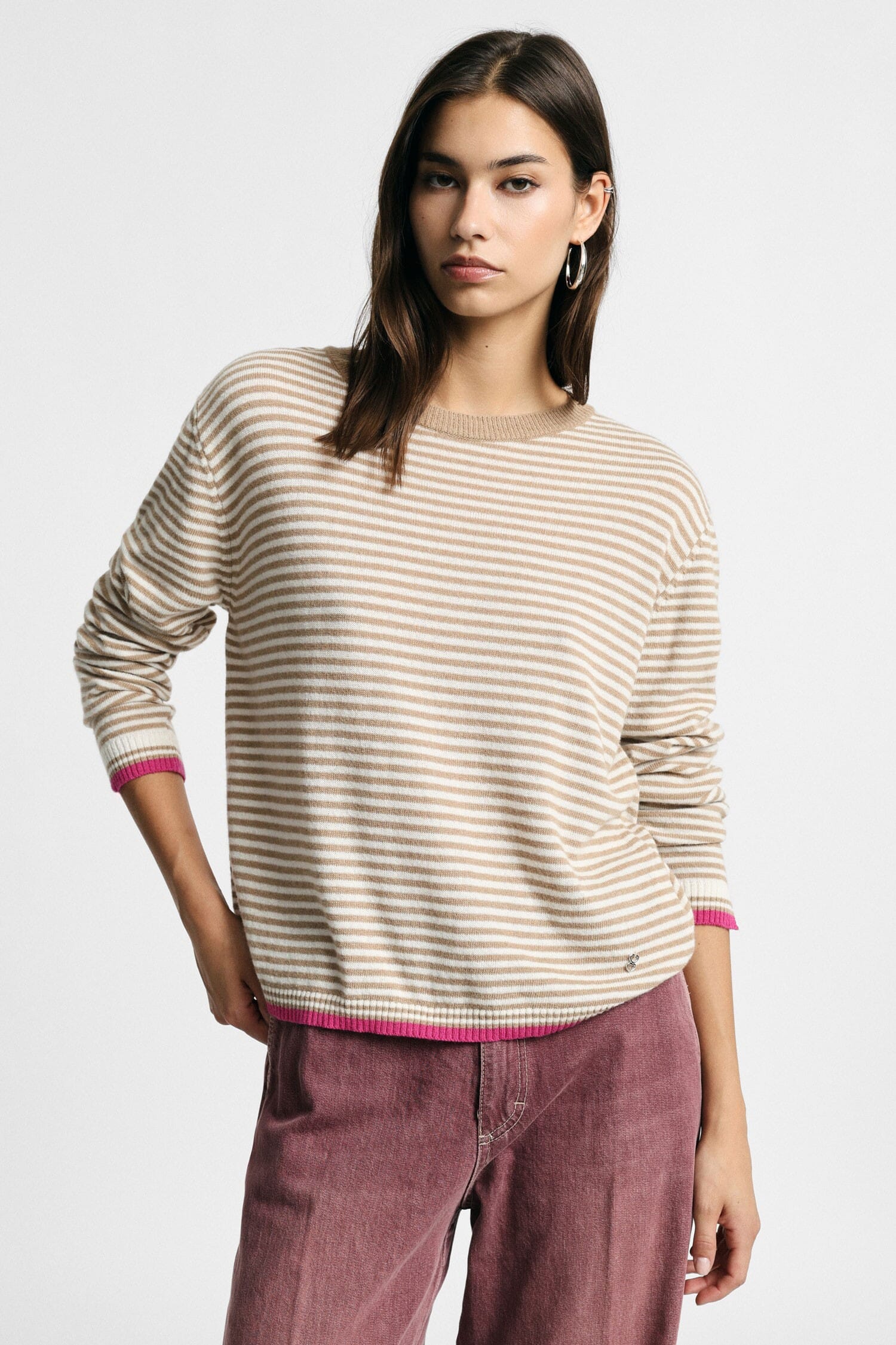 Maglione A Righe Con Dettagli A Contrasto Please