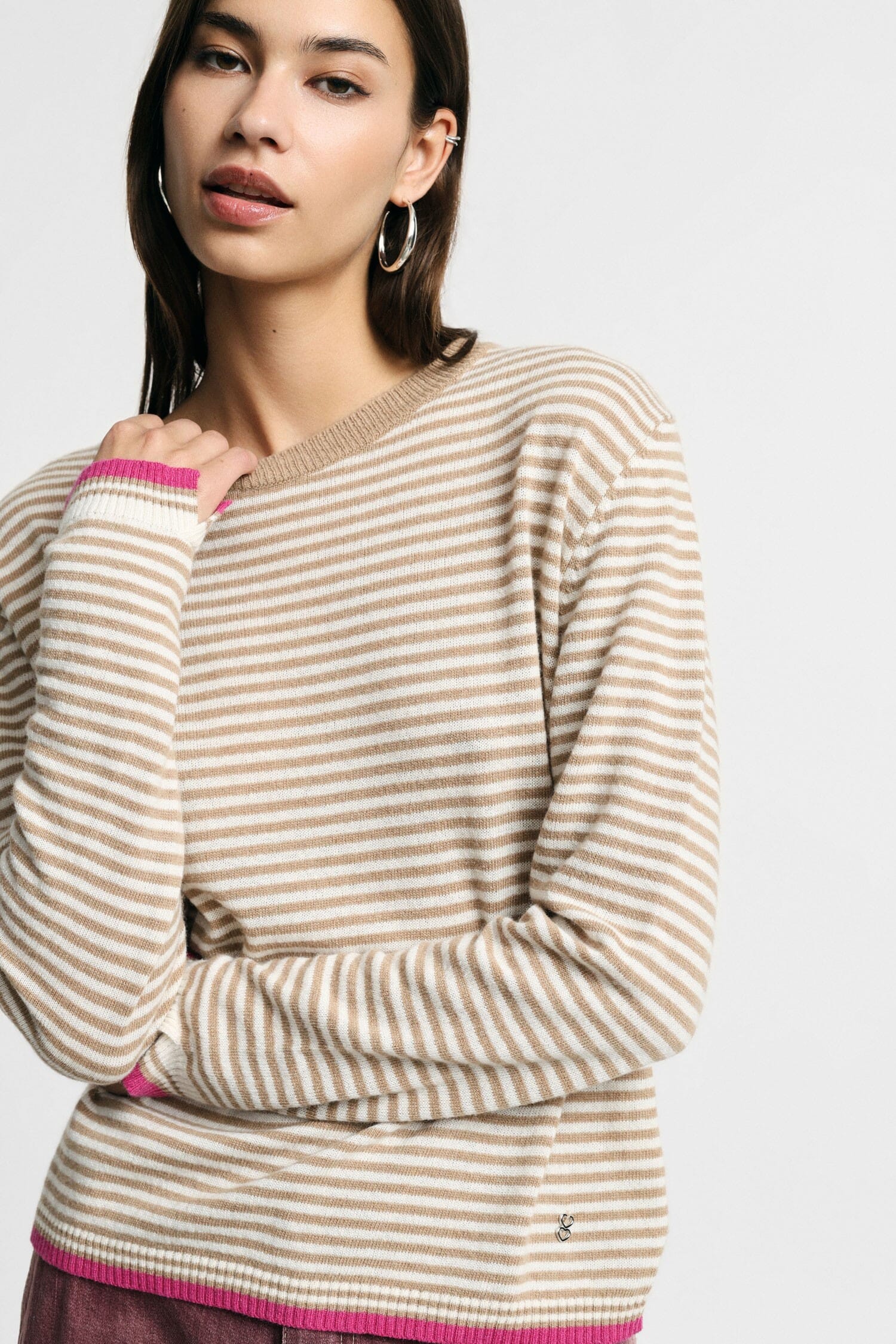 Maglione A Righe Con Dettagli A Contrasto Please