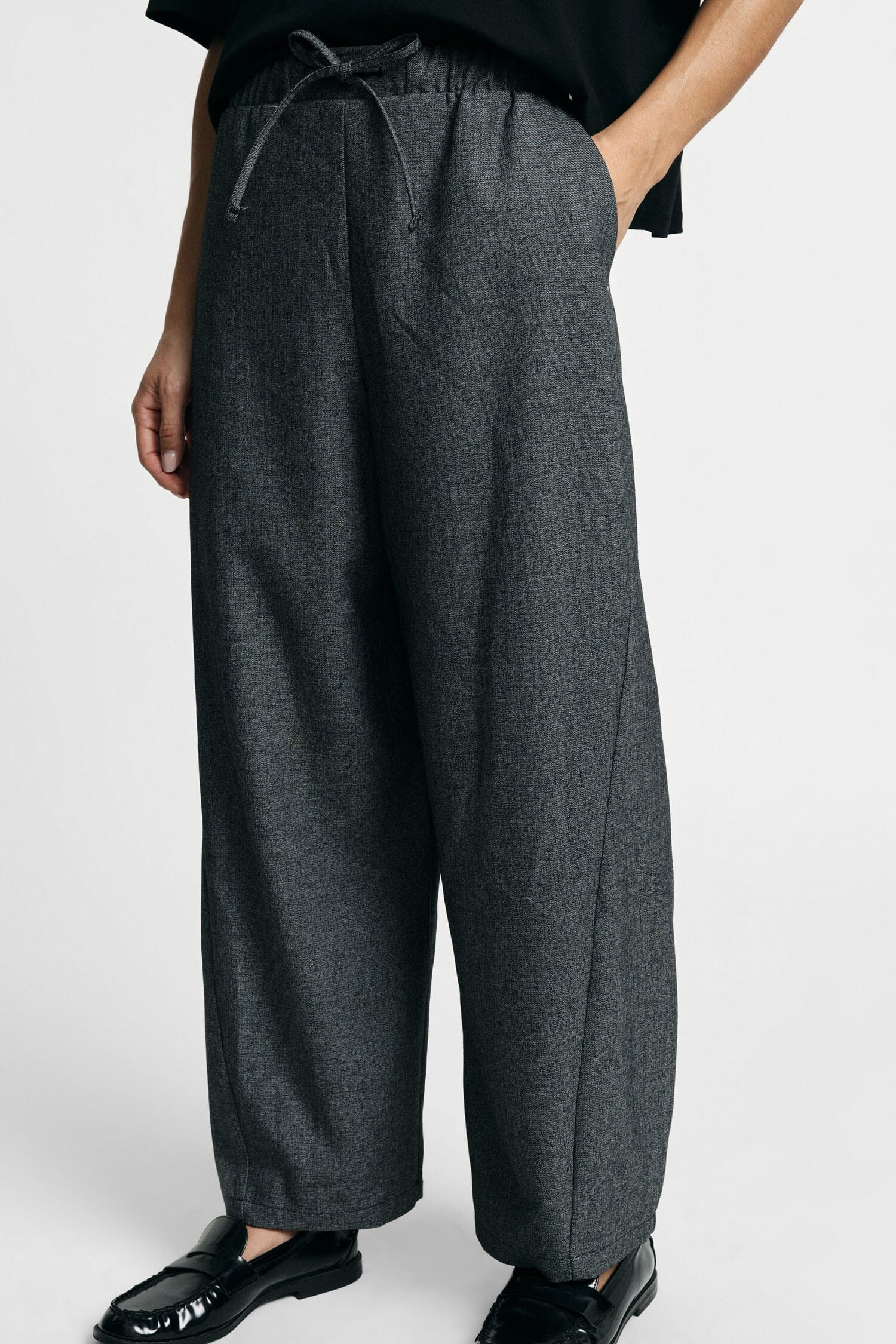 Pantaloni Palazzo Vita Alta Con Coulisse Please