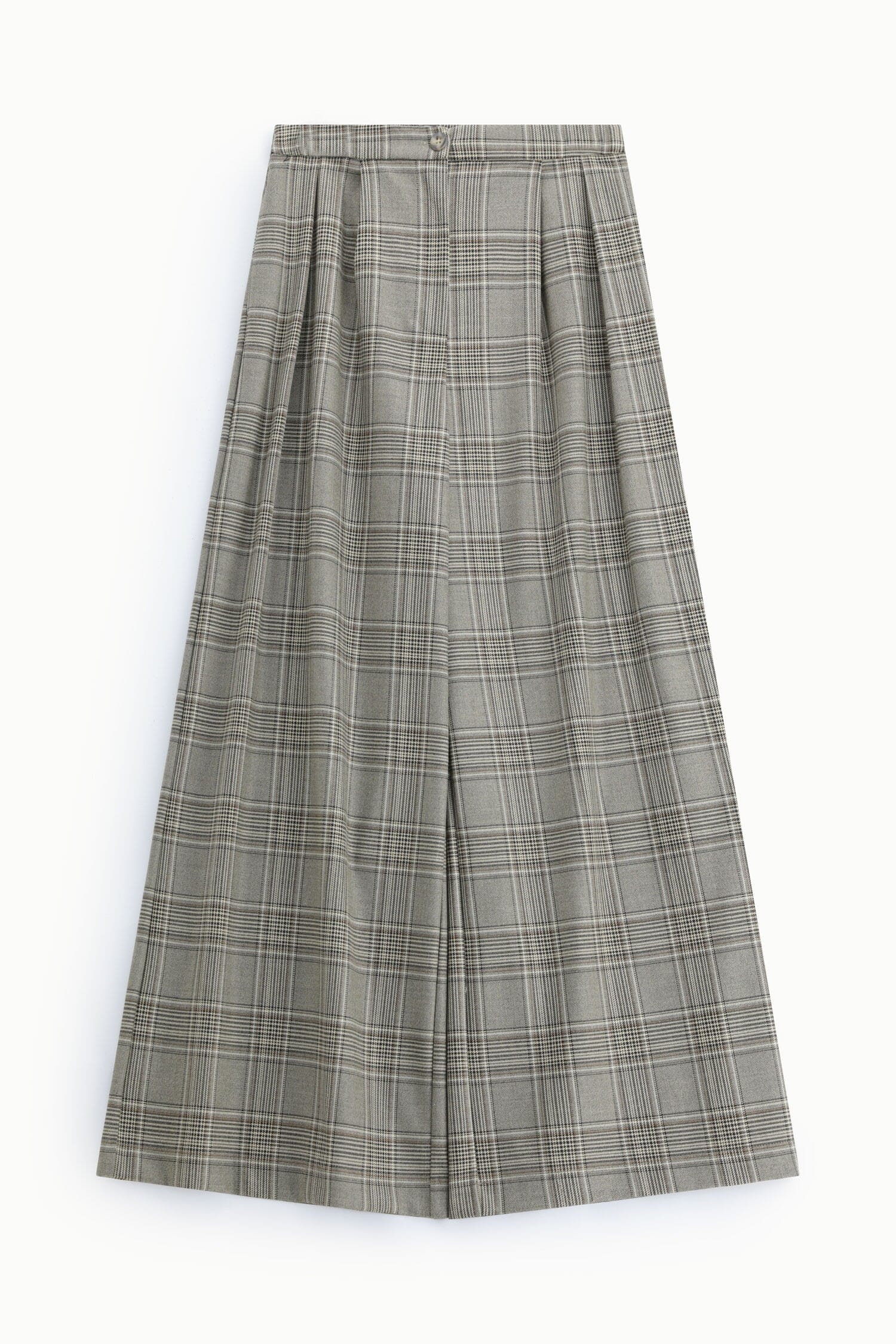 Pantaloni Palazzo A Quadri Con Pieghe Frontali Please