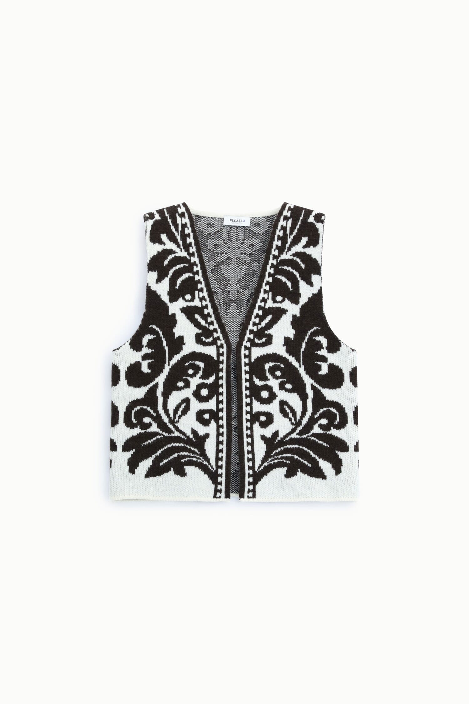 V-neck waistcoat with a graphic pattern, please