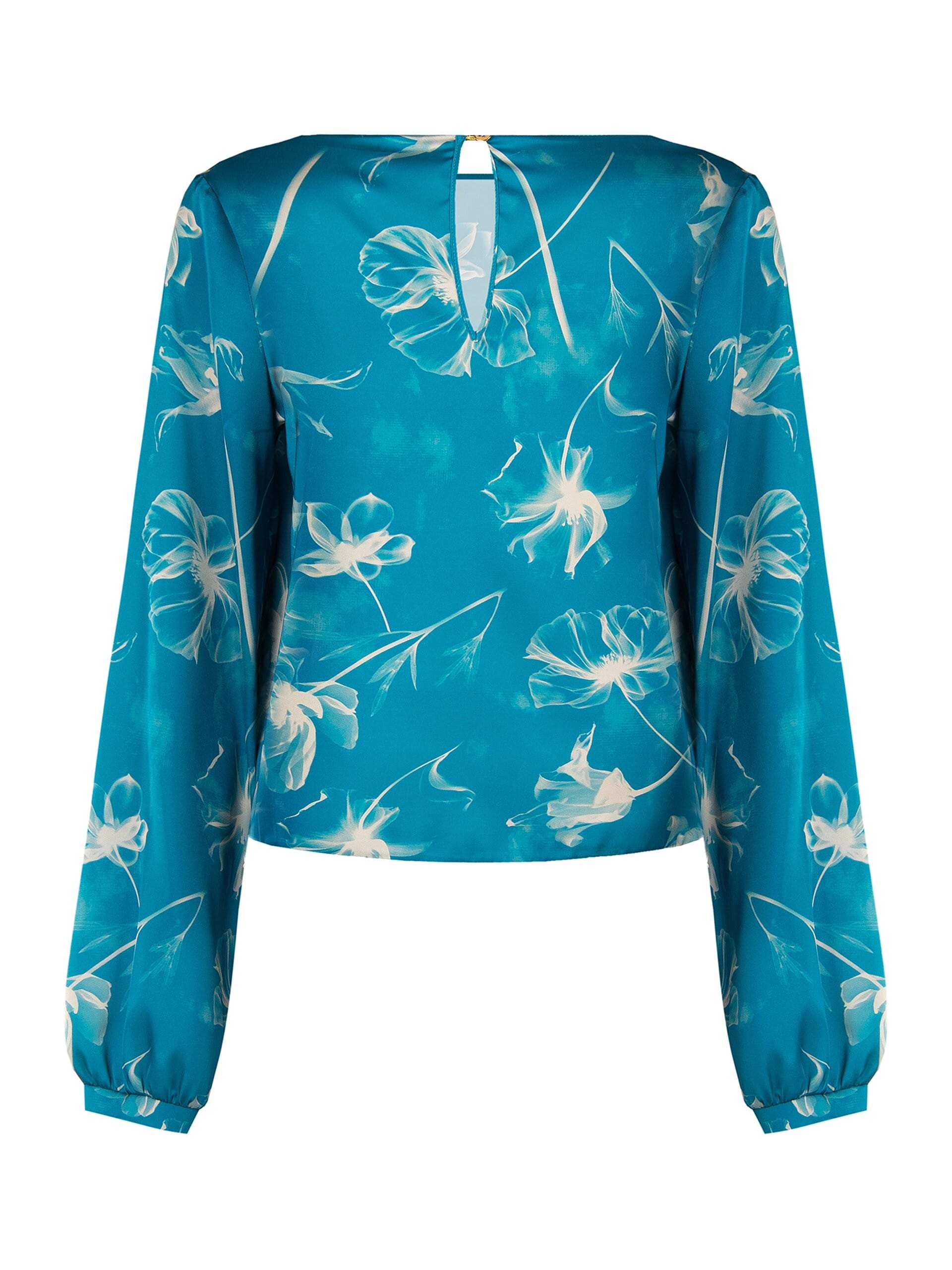 Blusa Fluida In Raso A Fiori Grandi Rinascimento