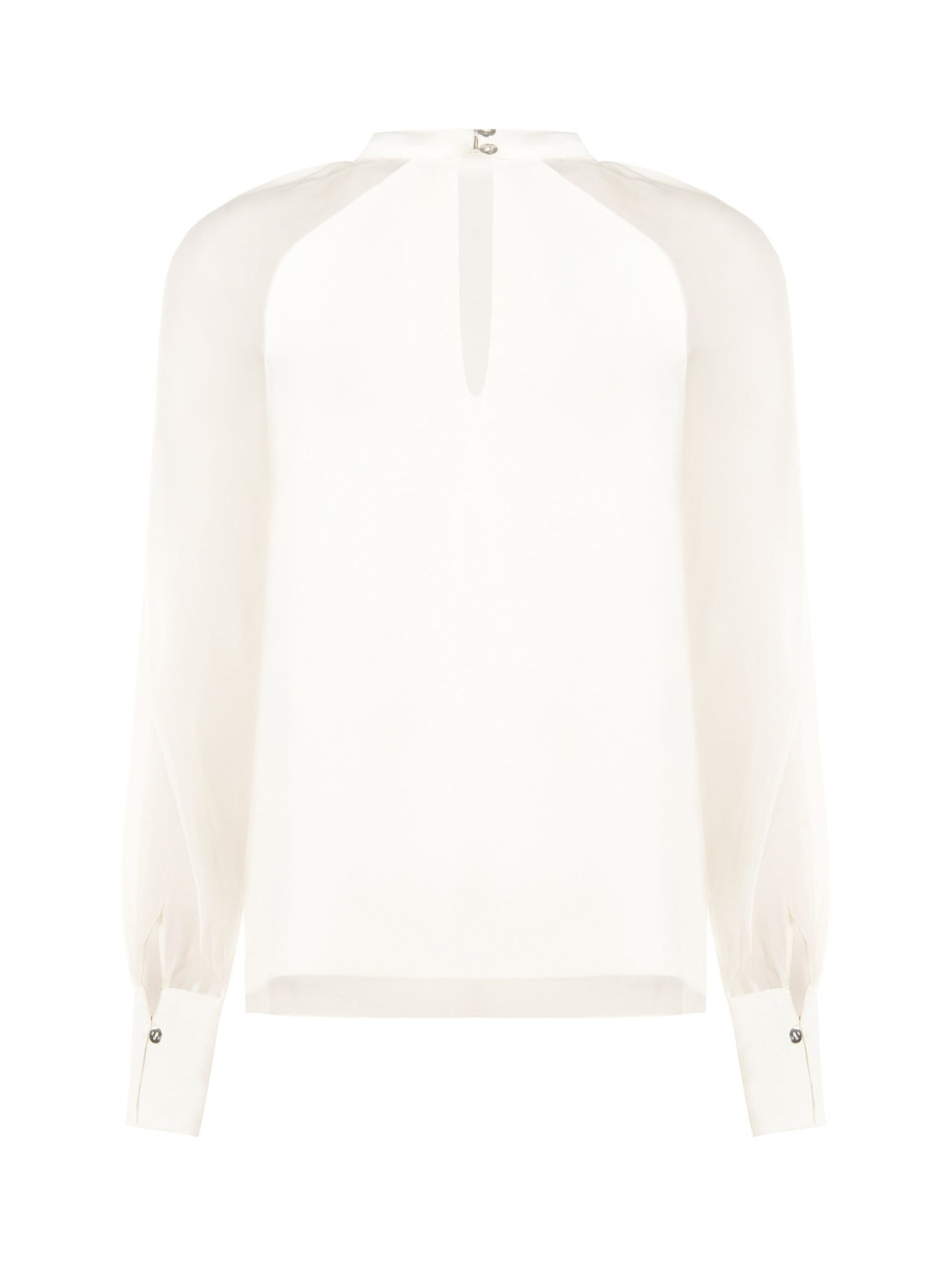Blouse ample en mousseline avec des cristaux sur l'encolure « Rinascimento »