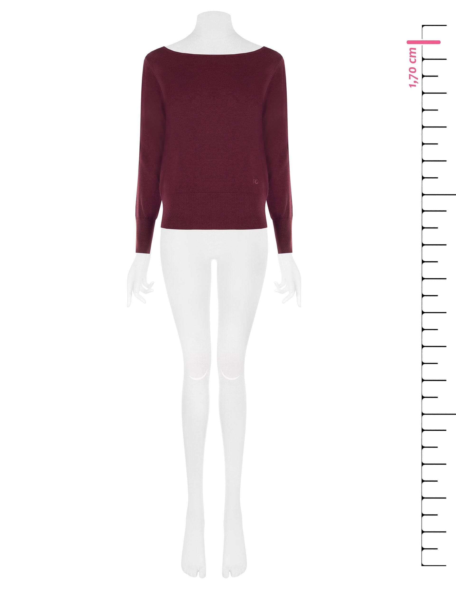 Sweater with a boat neckline and an embroidered ‘RR’ logo – Rinascimento