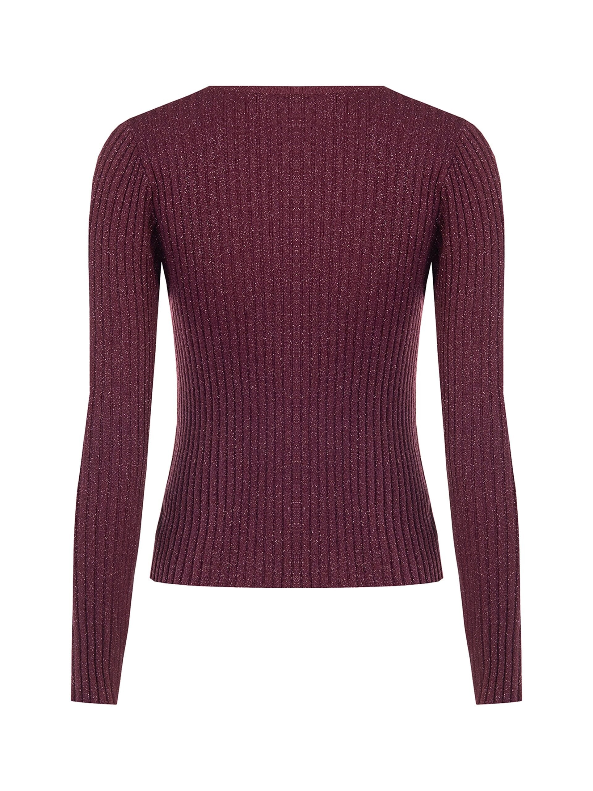 Rinascimento Fitted Sweater with Wide Ribbing and Lurex