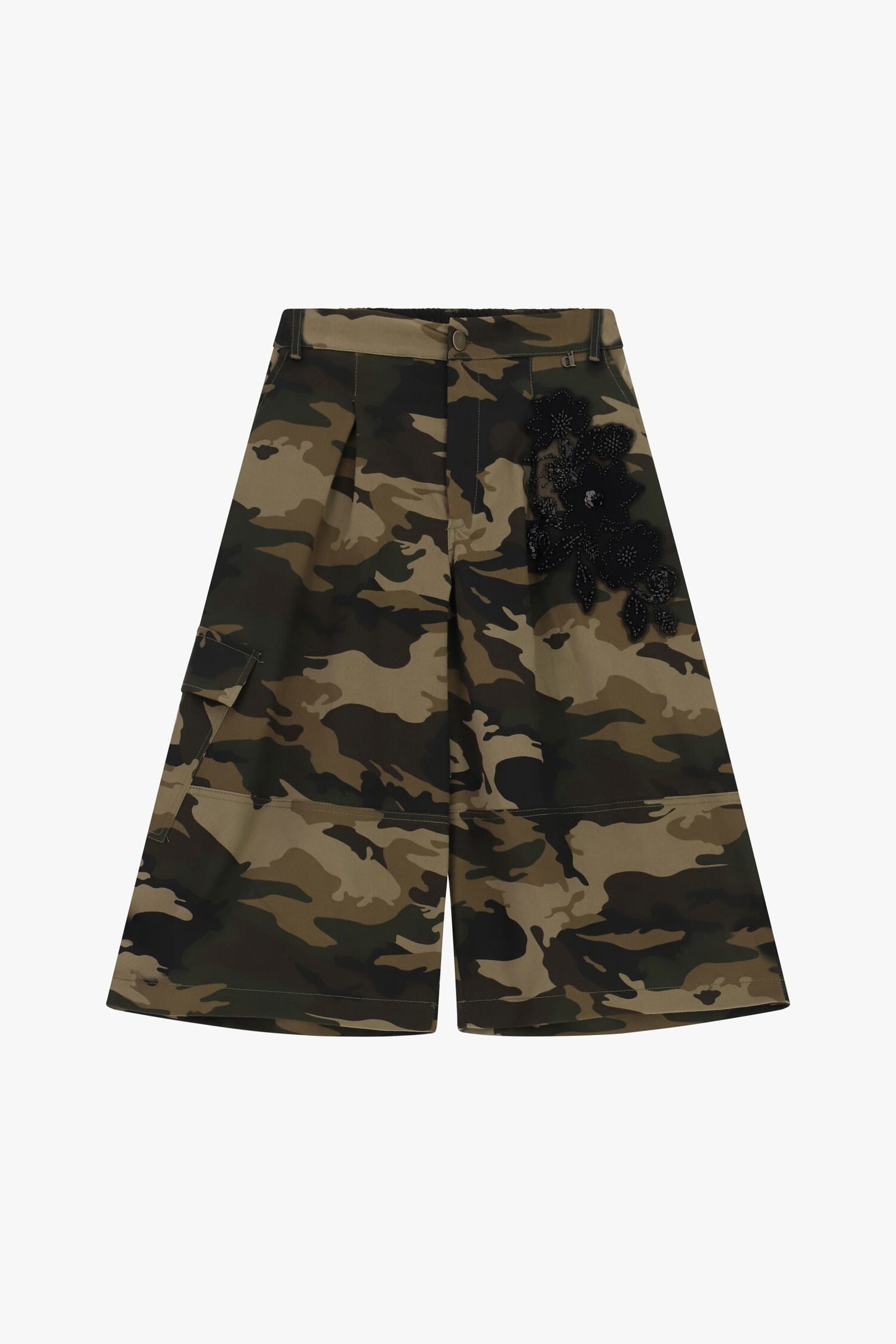 Shorts A Gamba Larga Fantasia Mimetica Con Motivo Floreale Dixie