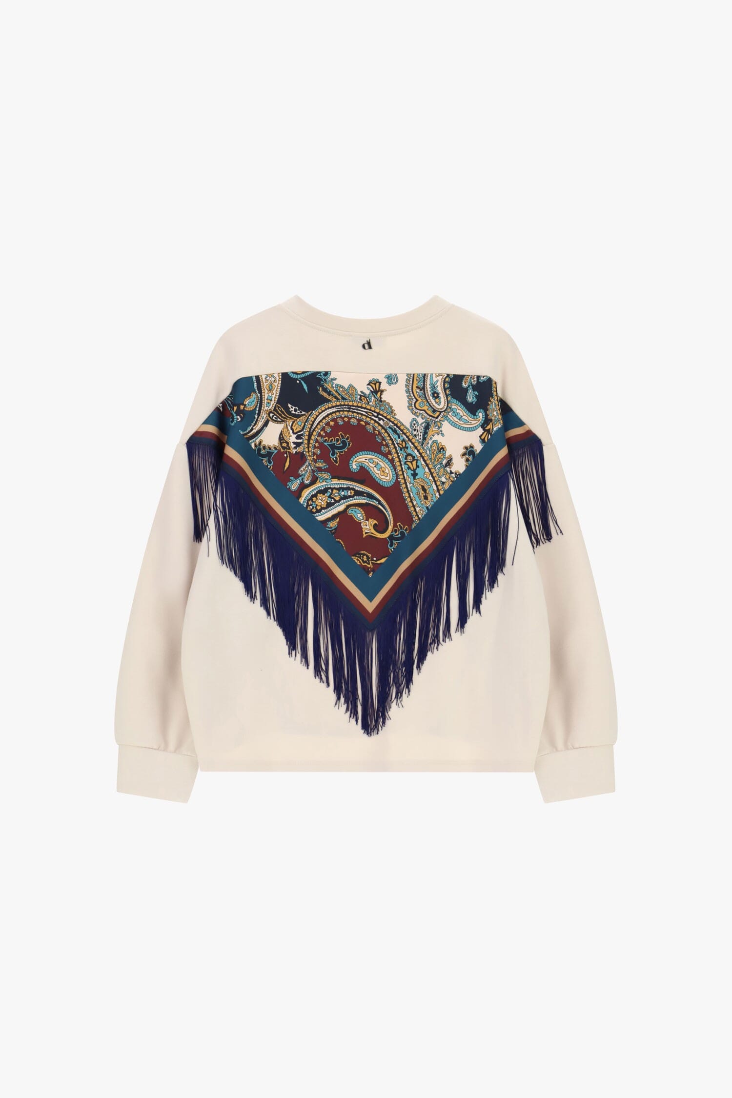 Dixie Crew-neck Sweatshirt with Wide Sleeves and Rounded Hem