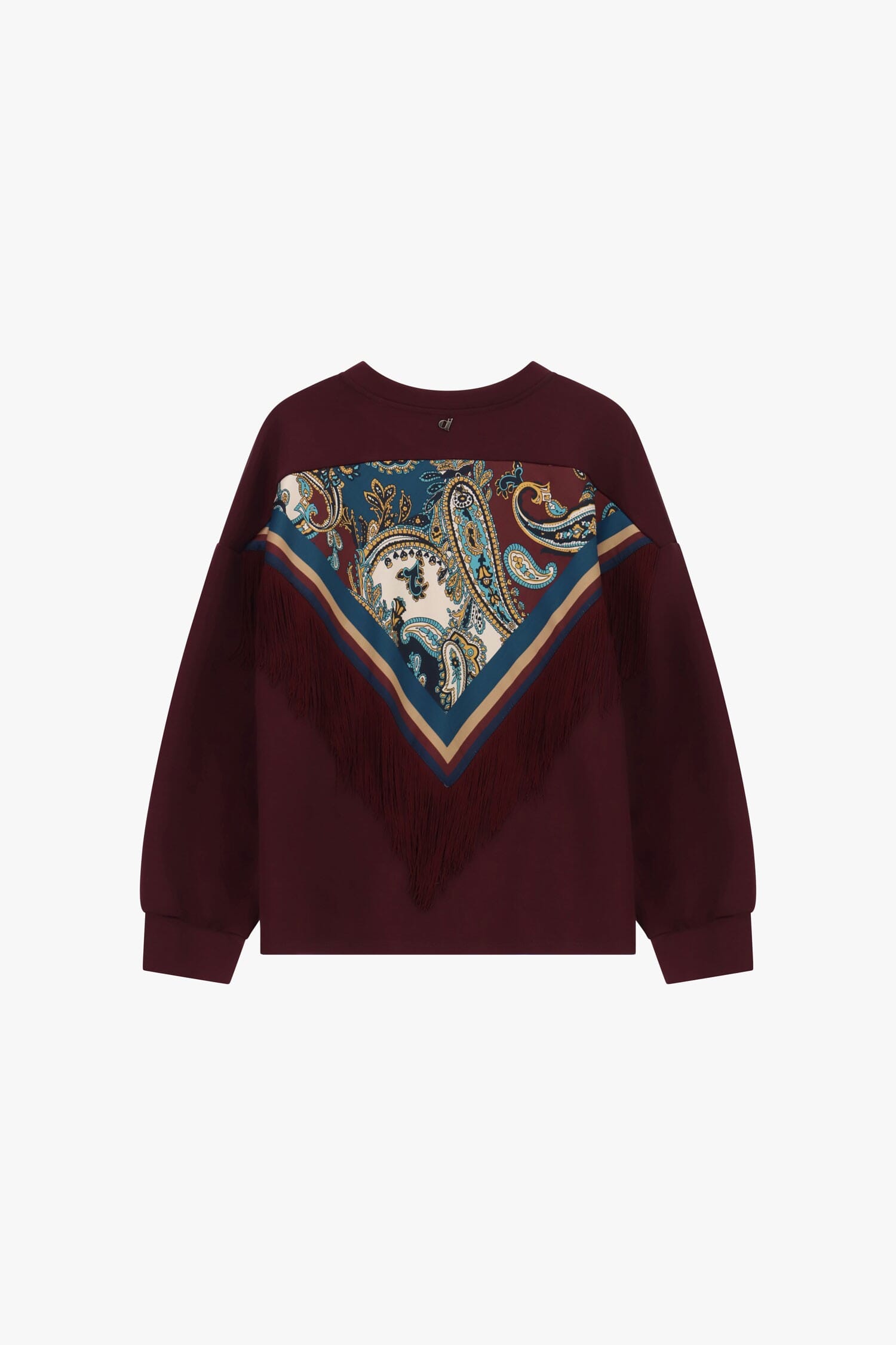 Dixie Crew-neck Sweatshirt with Wide Sleeves and Rounded Hem