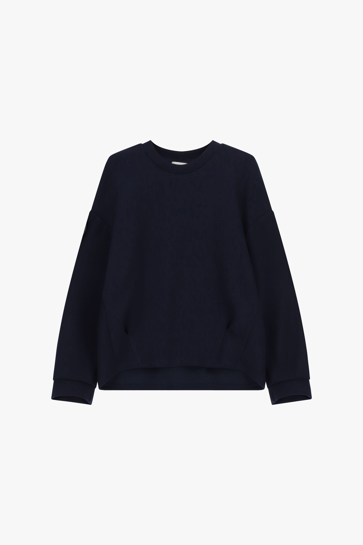 Dixie Crew-neck Sweatshirt with Wide Sleeves and Rounded Hem