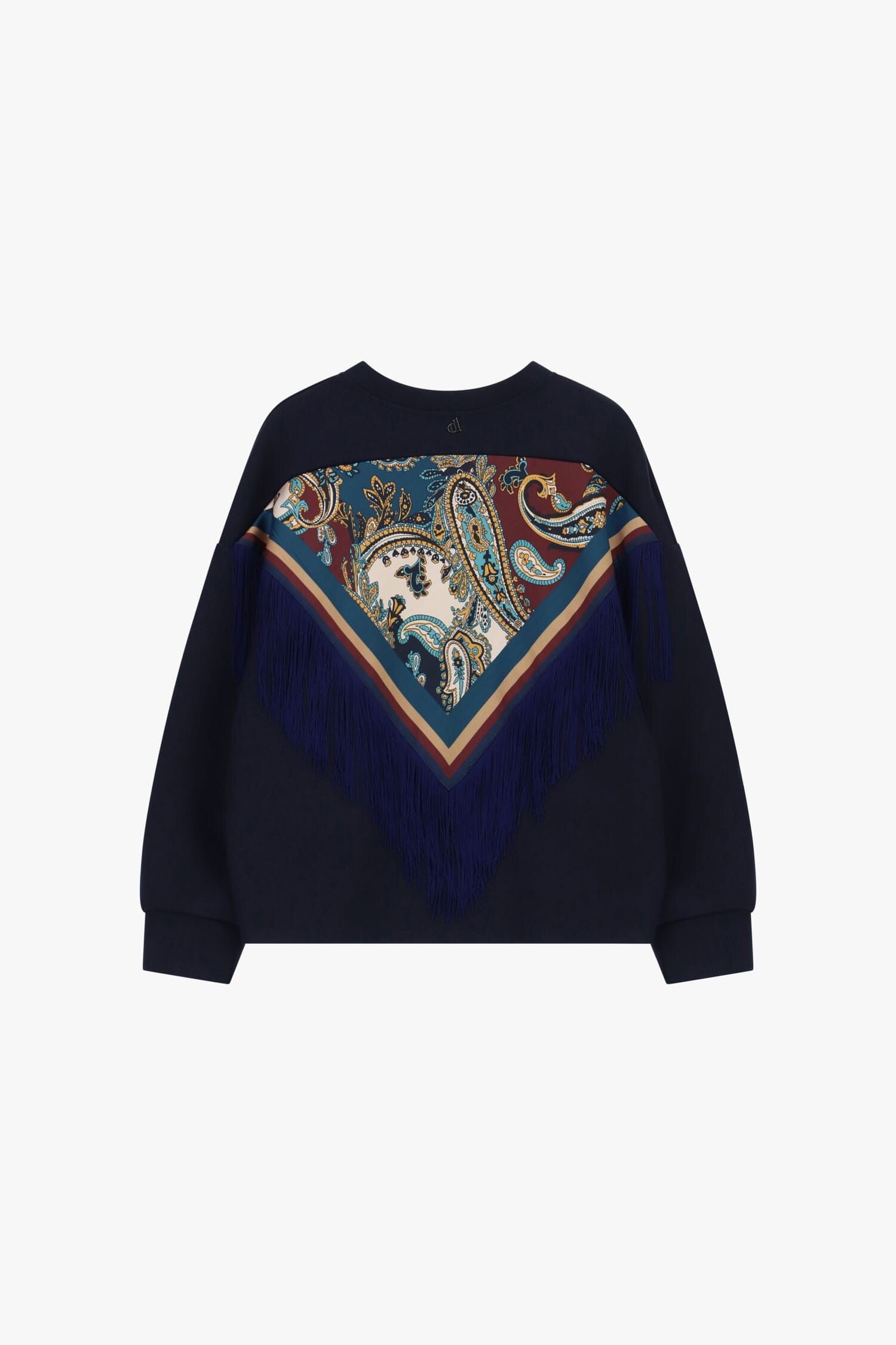 Dixie Crew-neck Sweatshirt with Wide Sleeves and Rounded Hem