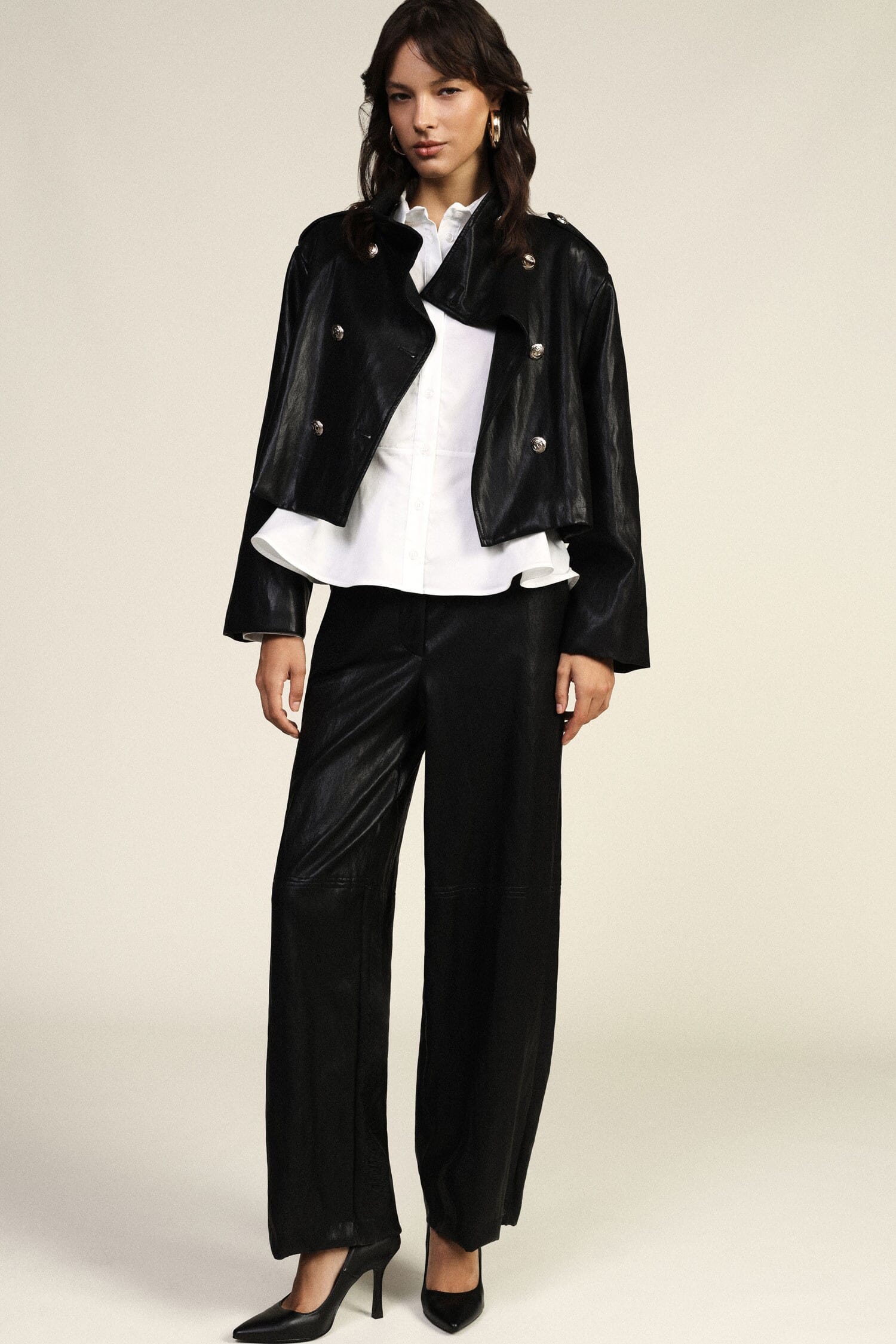 Pantaloni Palazzo Vita Alta Linea Ampia Dixie