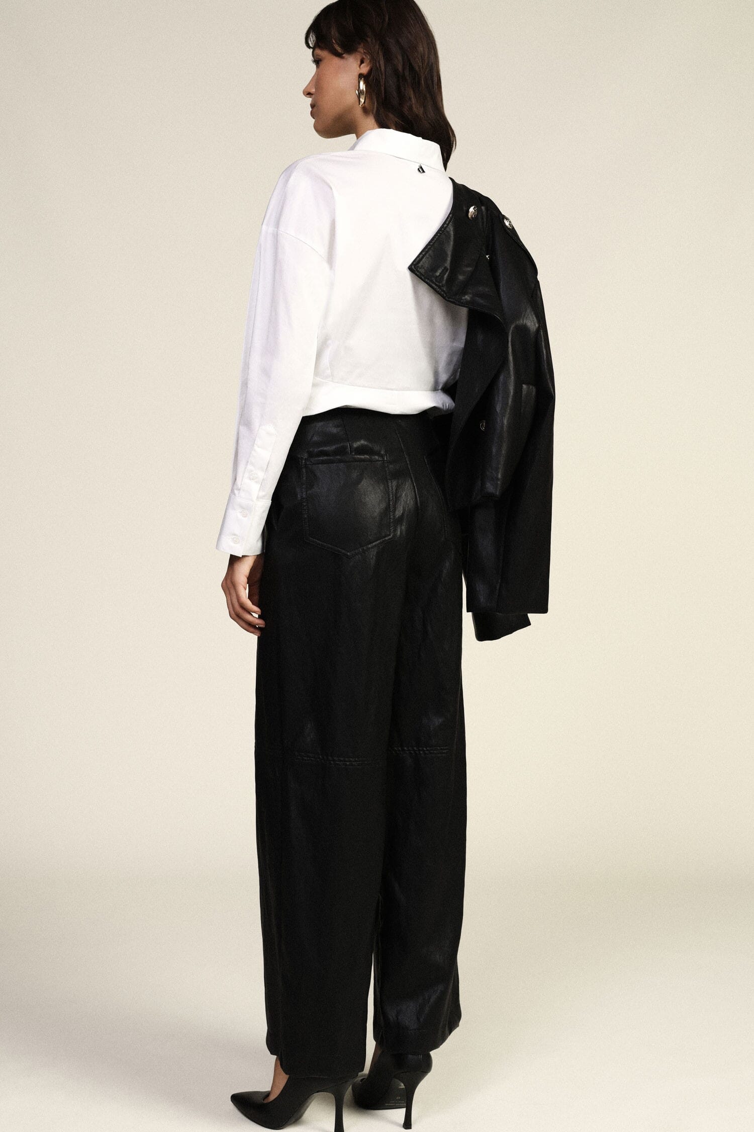 Pantaloni Palazzo Vita Alta Linea Ampia Dixie