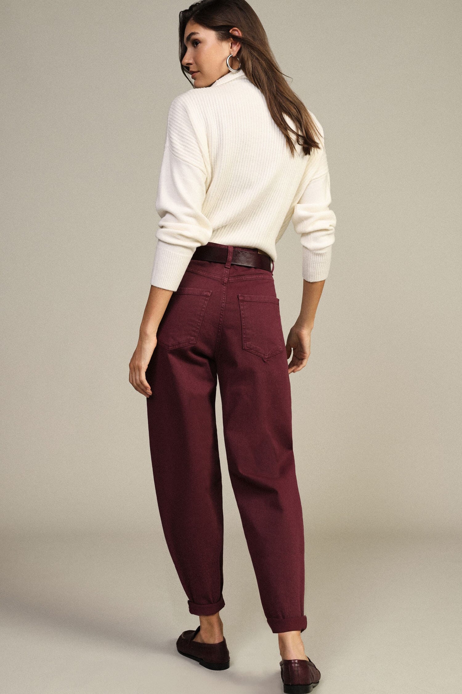 Pantalon chino à revers à la cheville Dixie