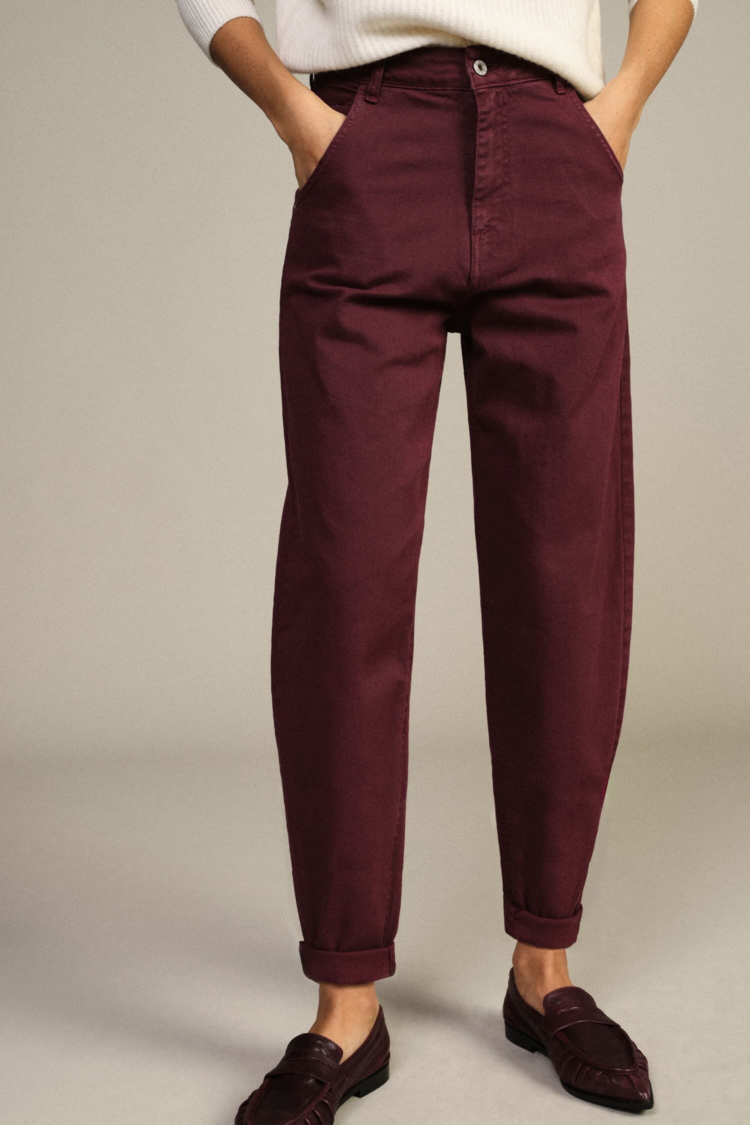 Pantalon chino à revers à la cheville Dixie