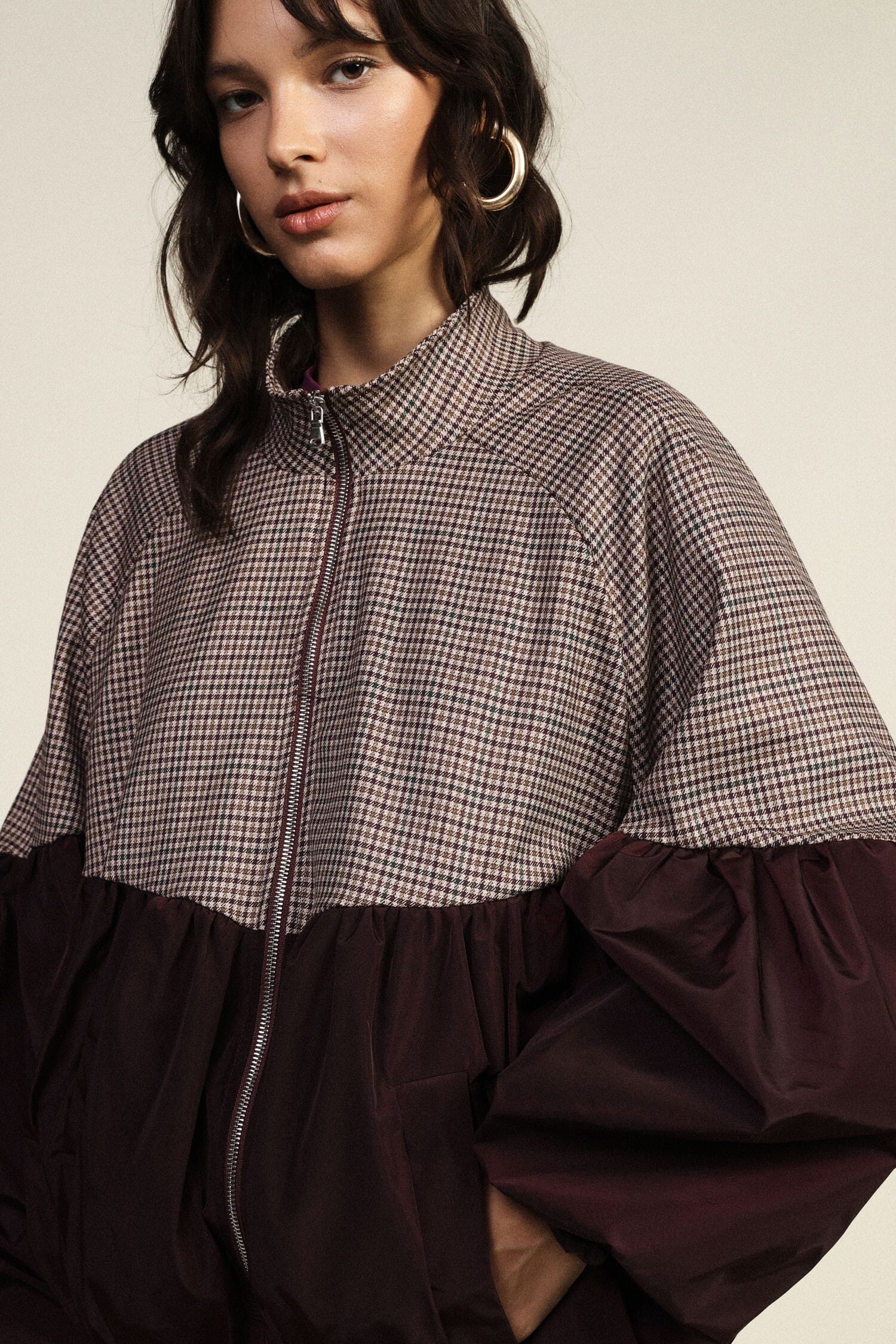 Bomber Con Maniche Balloon E Zip Frontale Dixie