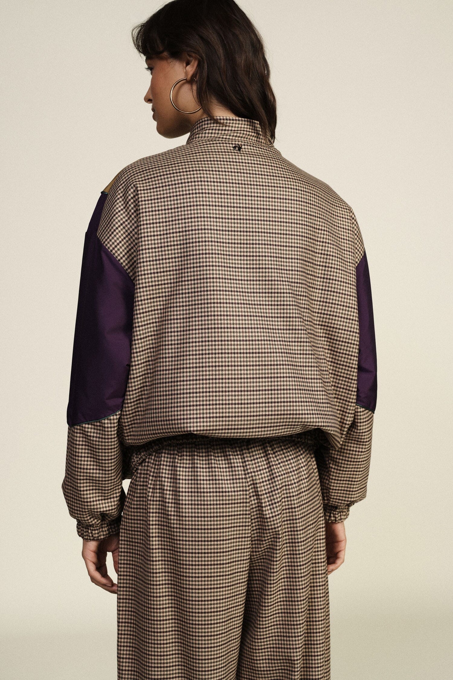 Bomber Con Motivo A Quadretti E Inserti Geometrici Dixie