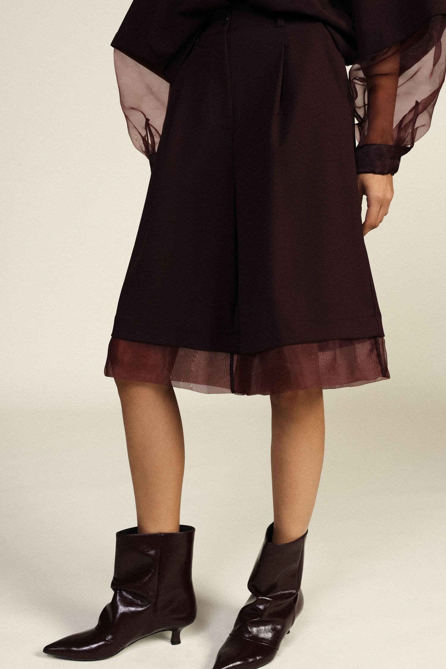 Shorts Al Ginocchio Con Dettagli In Tulle Dixie