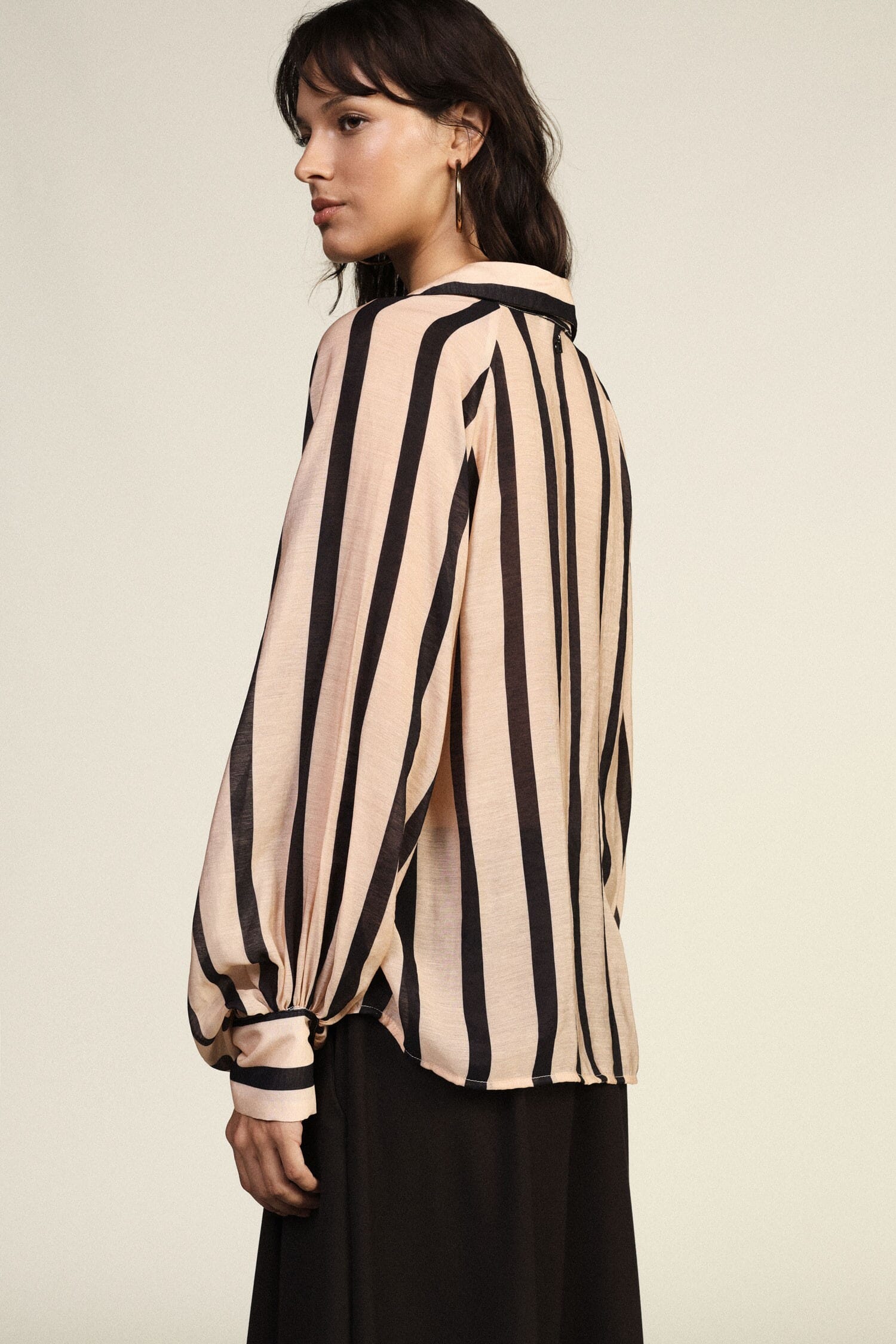 Camicia A Righe Con Bottoni E Maniche Ampie Dixie