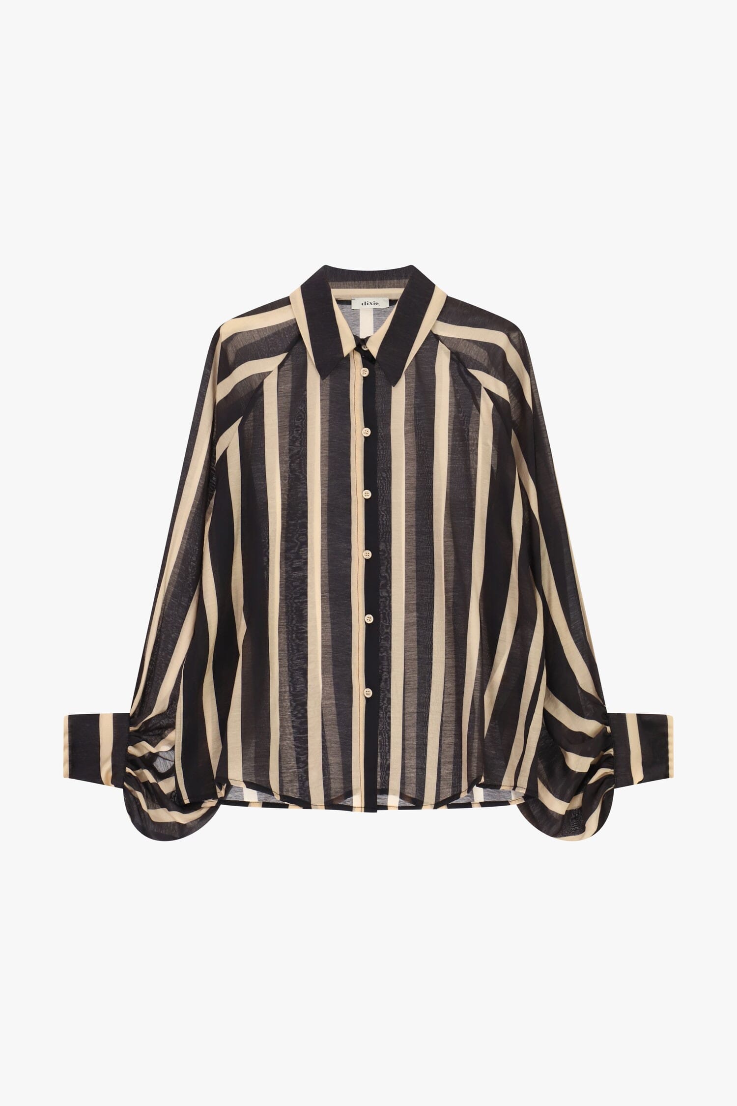 Camicia A Righe Con Bottoni E Maniche Ampie Dixie