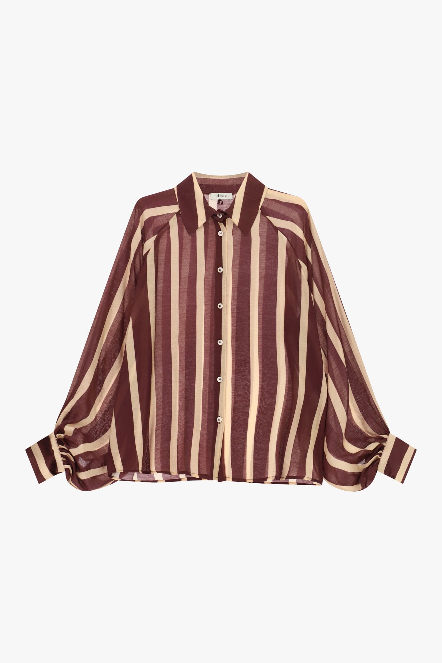 Camicia A Righe Con Bottoni E Maniche Ampie Dixie