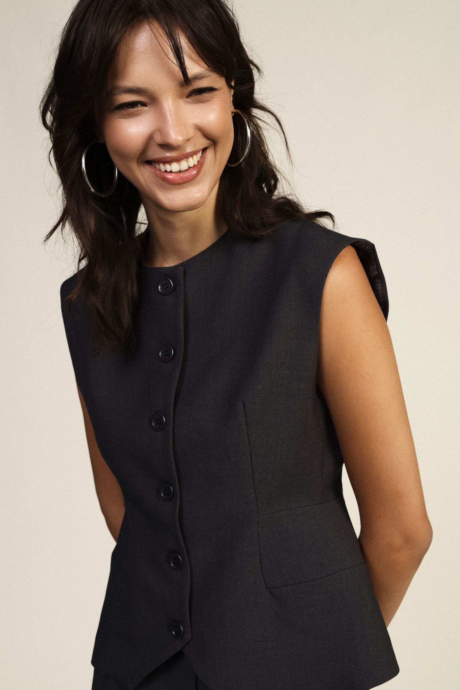 Gilet Senza Maniche Con Abbottonatura Frontale Dixie