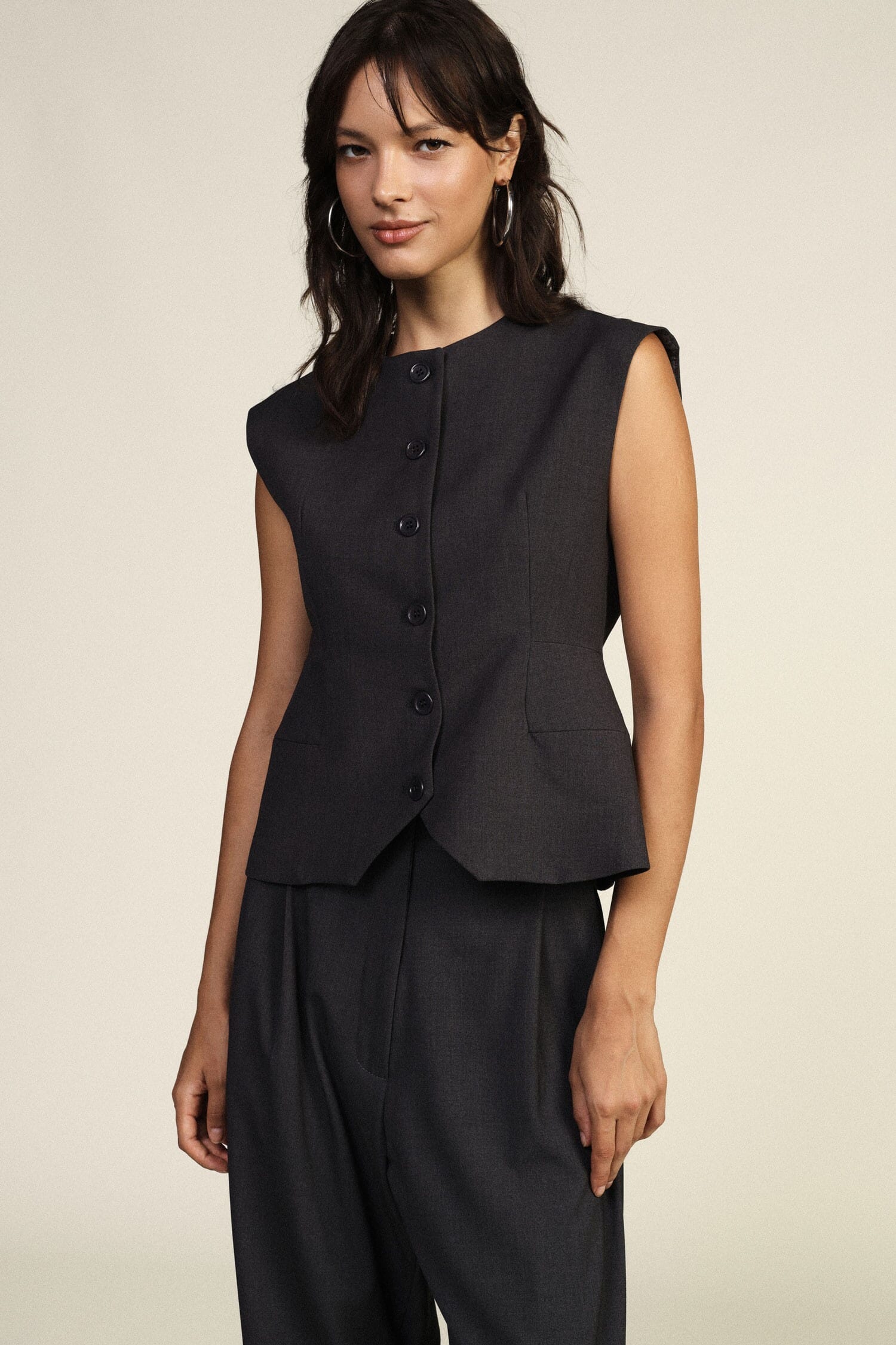 Gilet Senza Maniche Con Abbottonatura Frontale Dixie