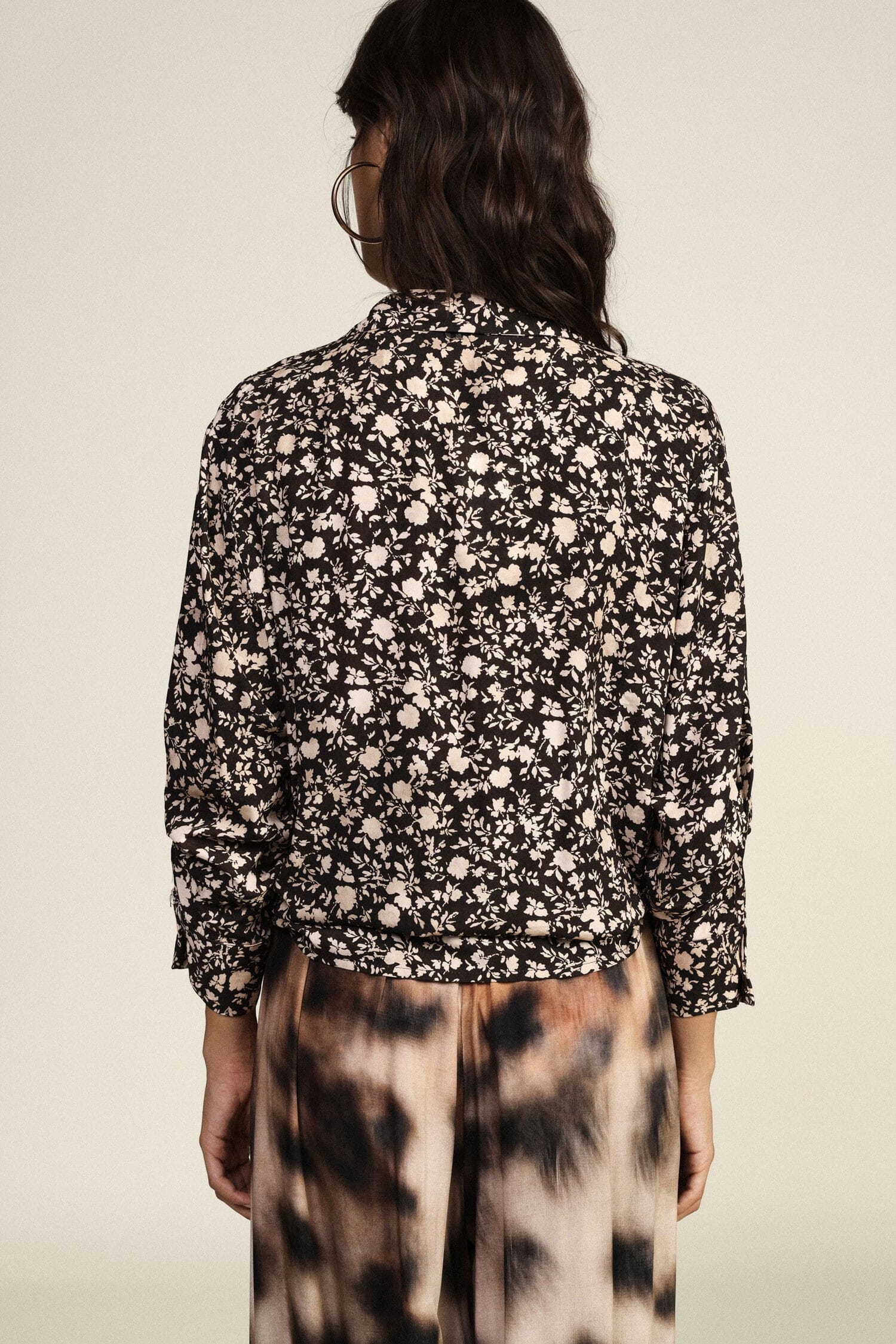 Camicia Stampa Floreale Con Nodo Frontale Dixie