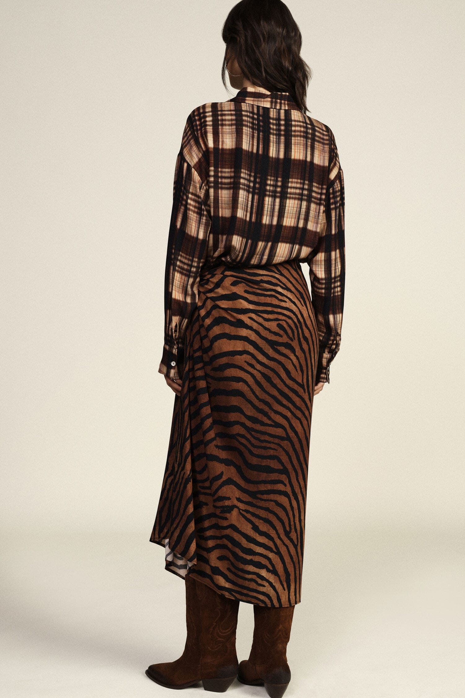 Gonna Midi Incrociata Fantasia Animalier Dixie