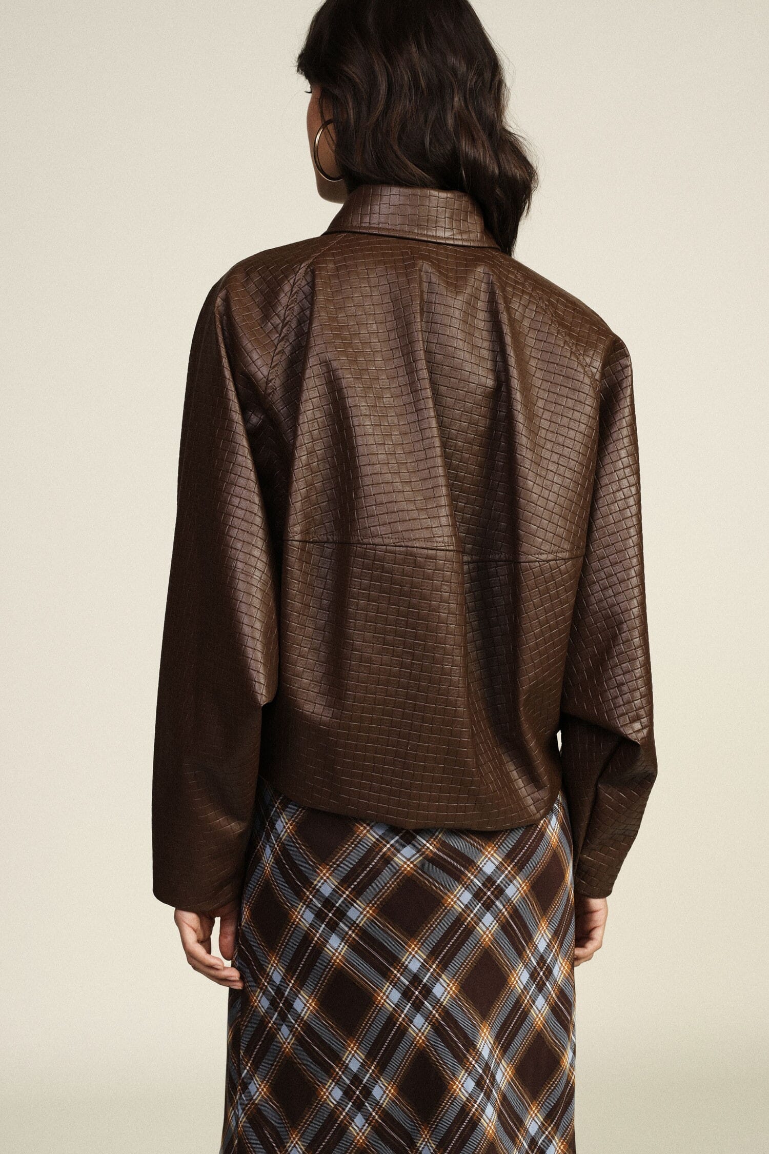 Faux Leather Jacket with Wide Sleeves and a Dixie Zip