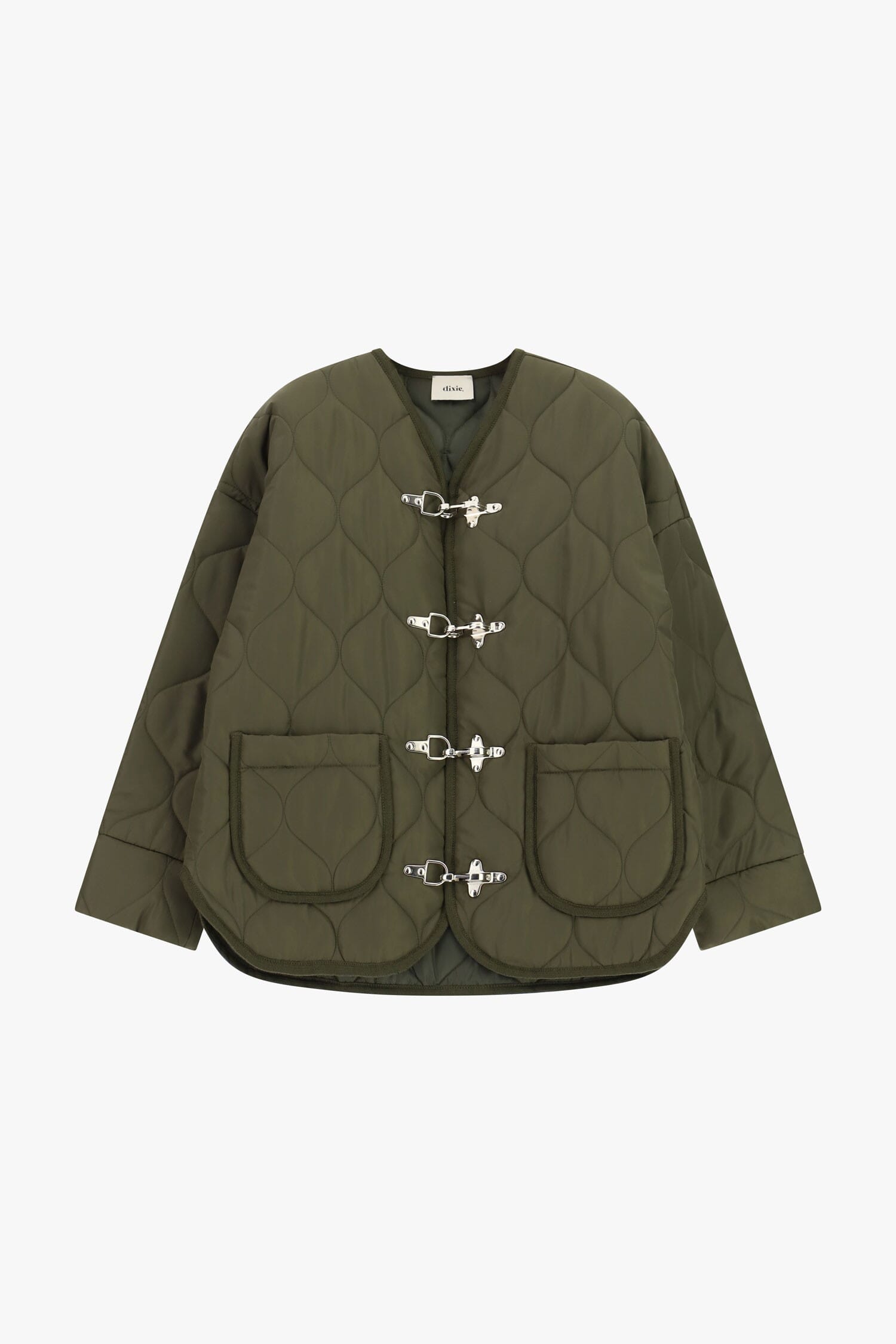 Giacca Trapuntata Con Chiusure Metalliche E Tasche Applicate Dixie