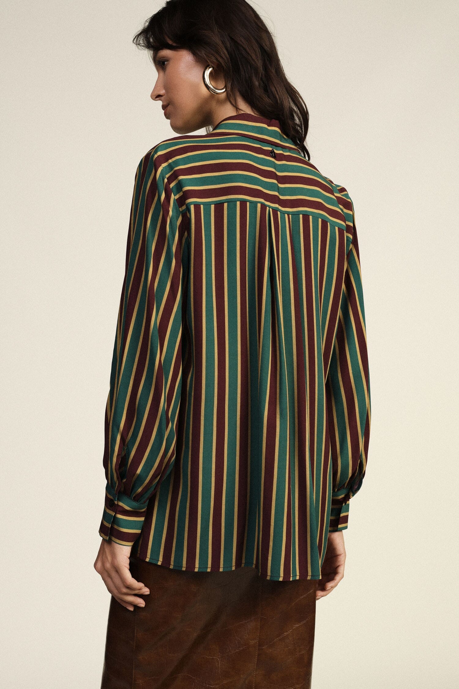 Camicia A Righe Verticali Con Maniche Lunghe Dixie