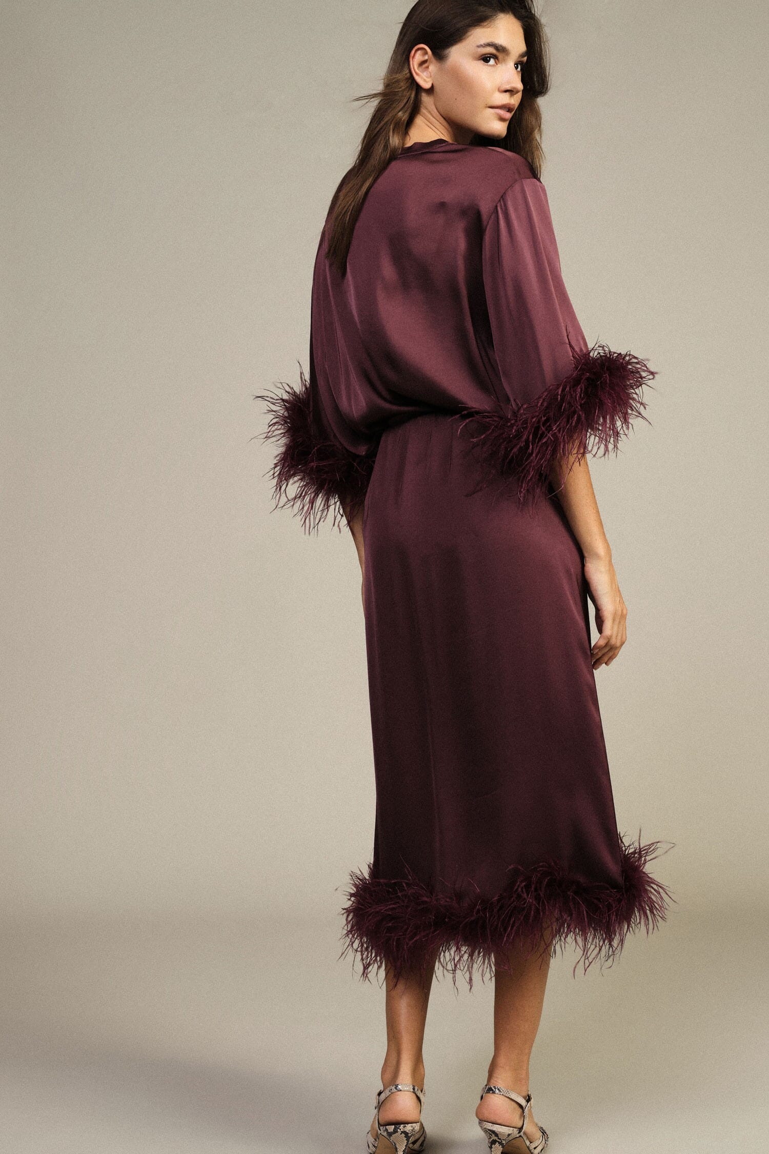 Dixie Midi Skirt with Feathered Hem and Straight Cut