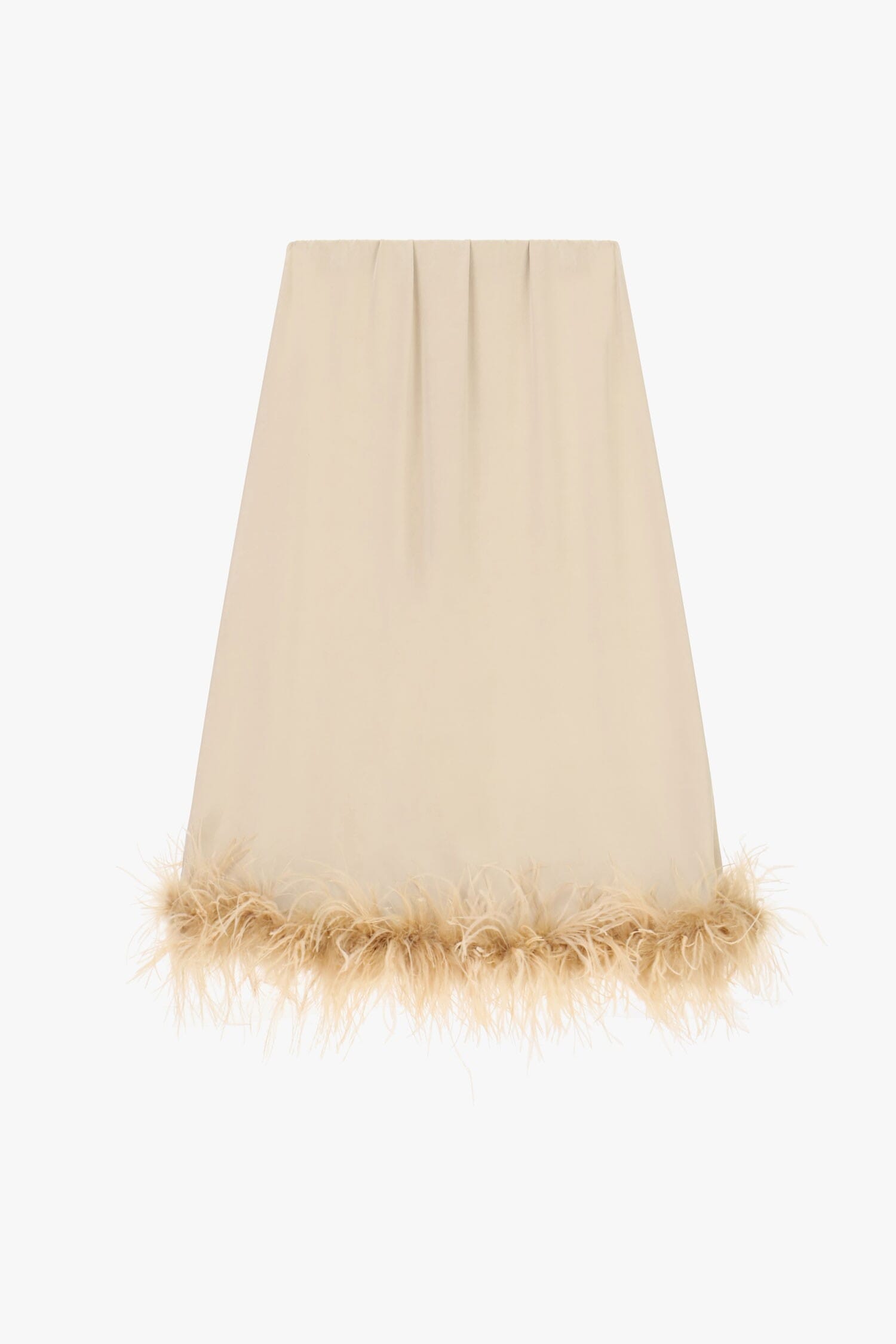 Dixie Midi Skirt with Feathered Hem and Straight Cut