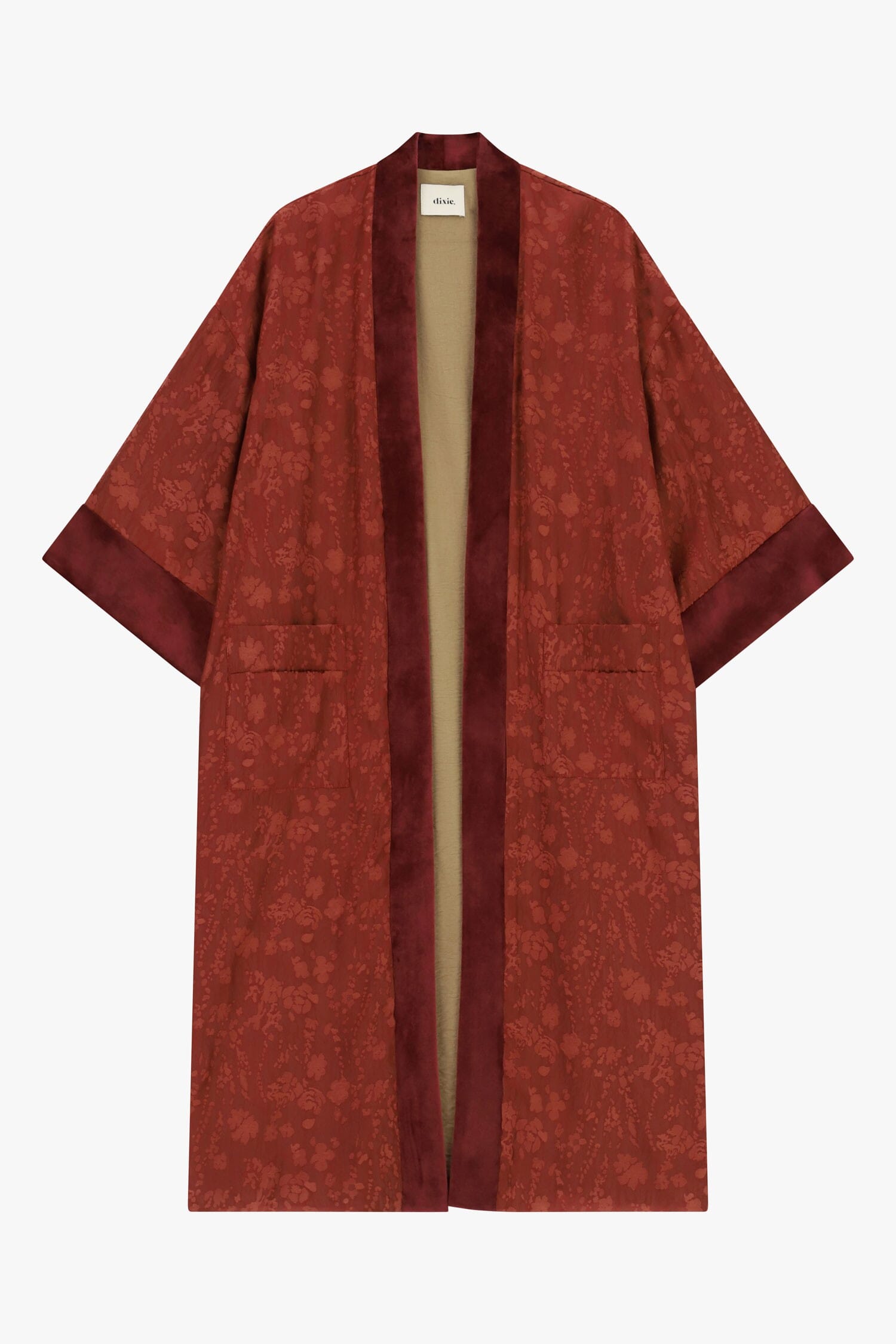 Manteau Duster en jacquard à larges manches Dixie