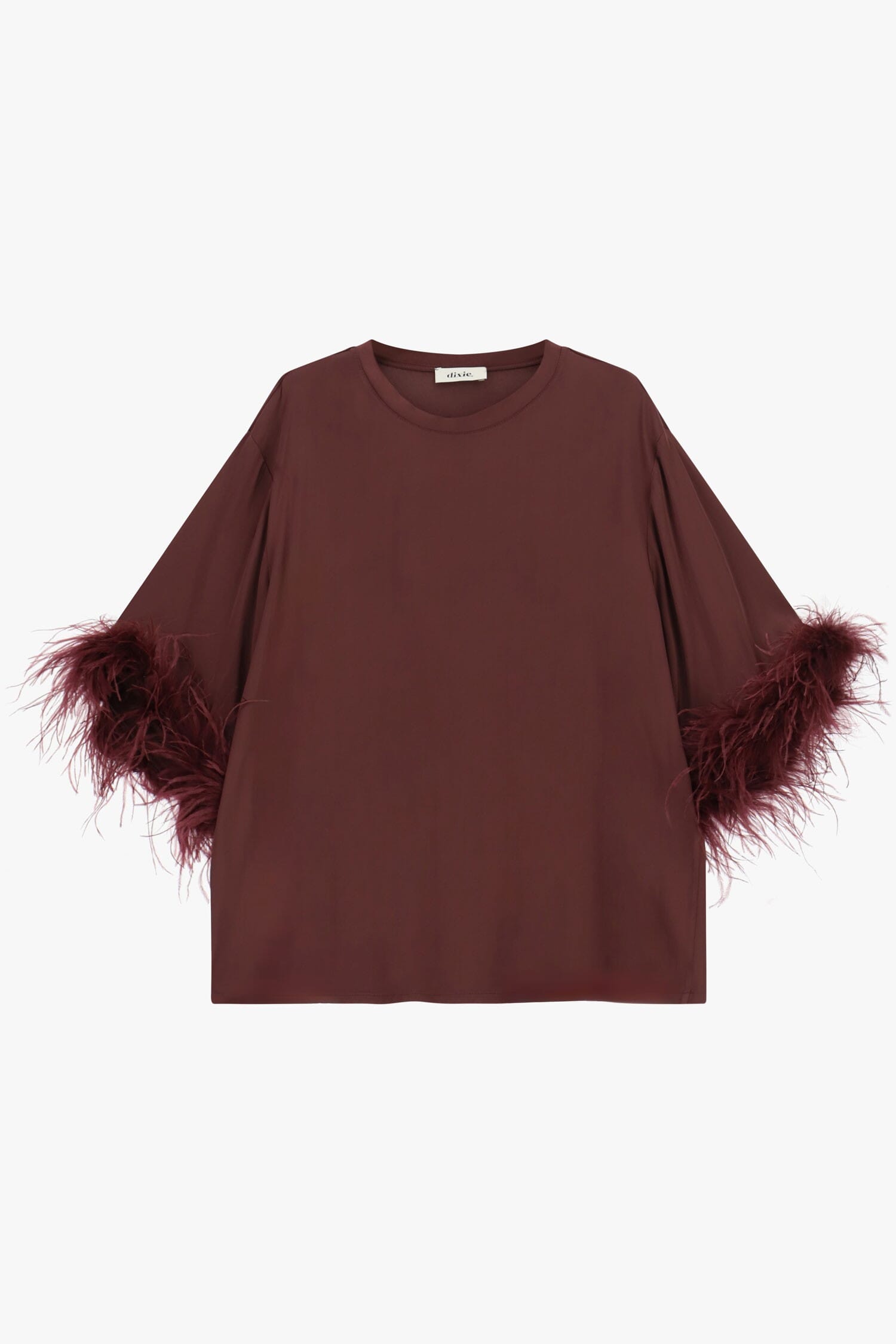 Maglione Ampio Con Maniche A Tre Quarti E Piume Dixie