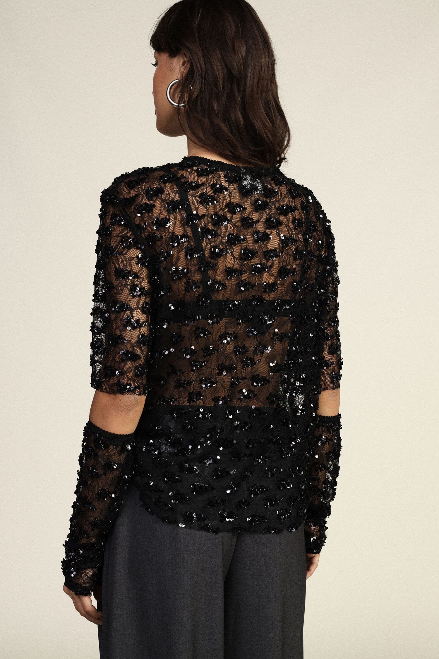 Top Cropped Testurizzato Con Maniche Rimovibili Dixie