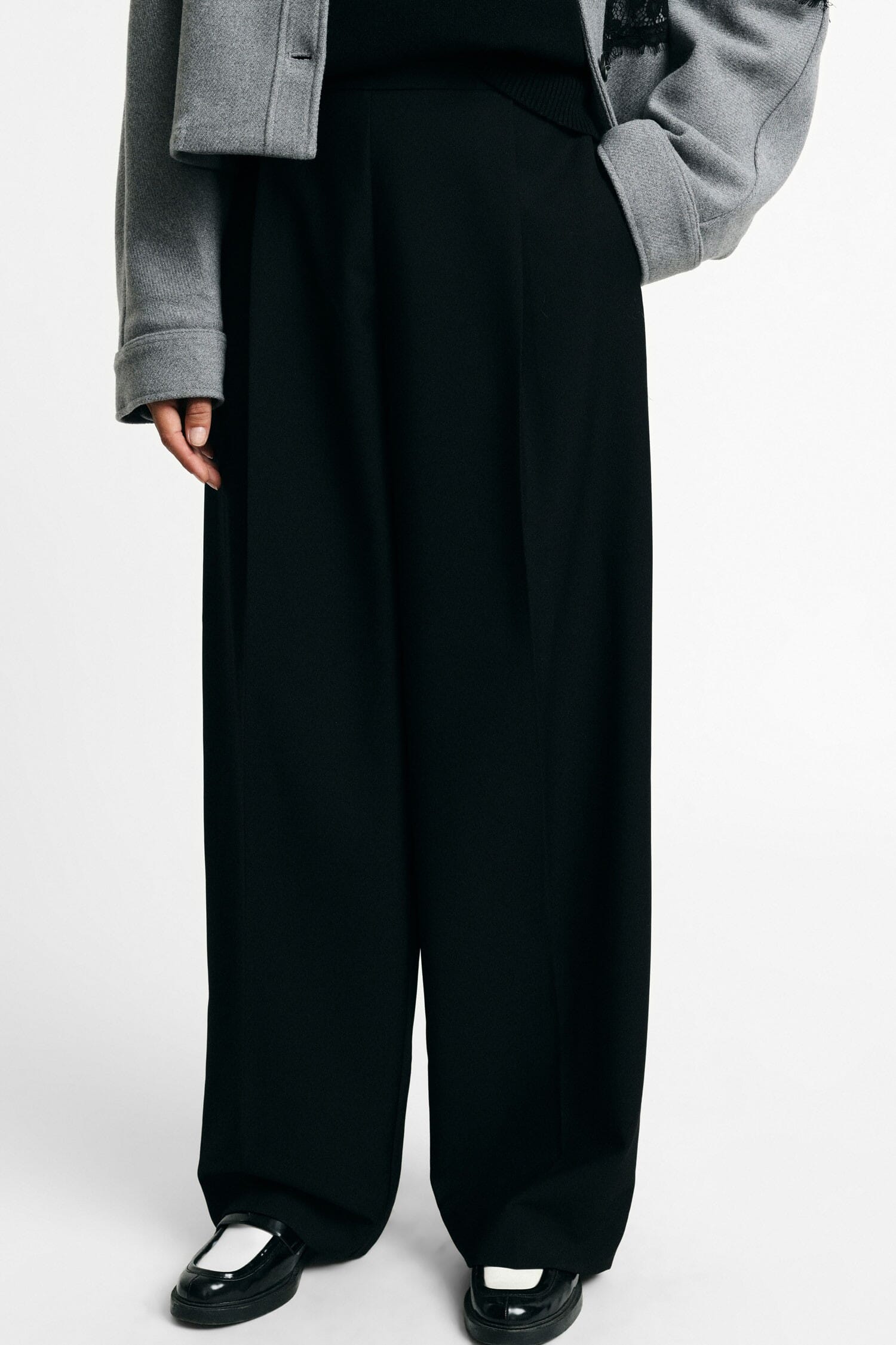 Pantaloni Palazzo Vita Alta Con Pinces Please