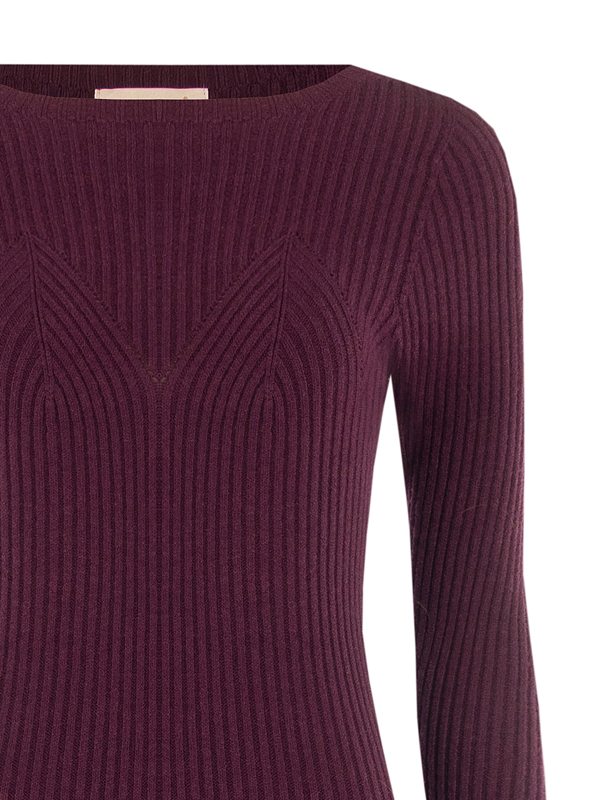 Abito Aderente In Maglia A Coste Con Lavorazione Effetto Corsetto Rinascimento