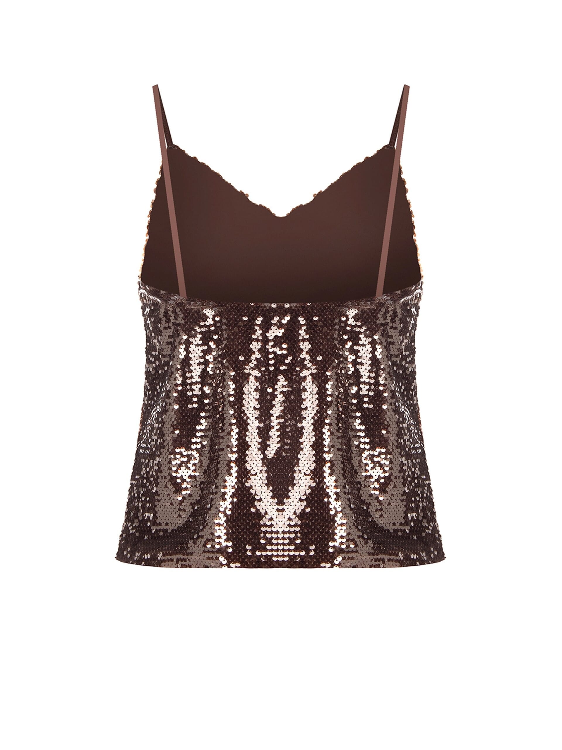 A-line Tank Top with V-neck and ‘Rinascimento’ sequin embroidery