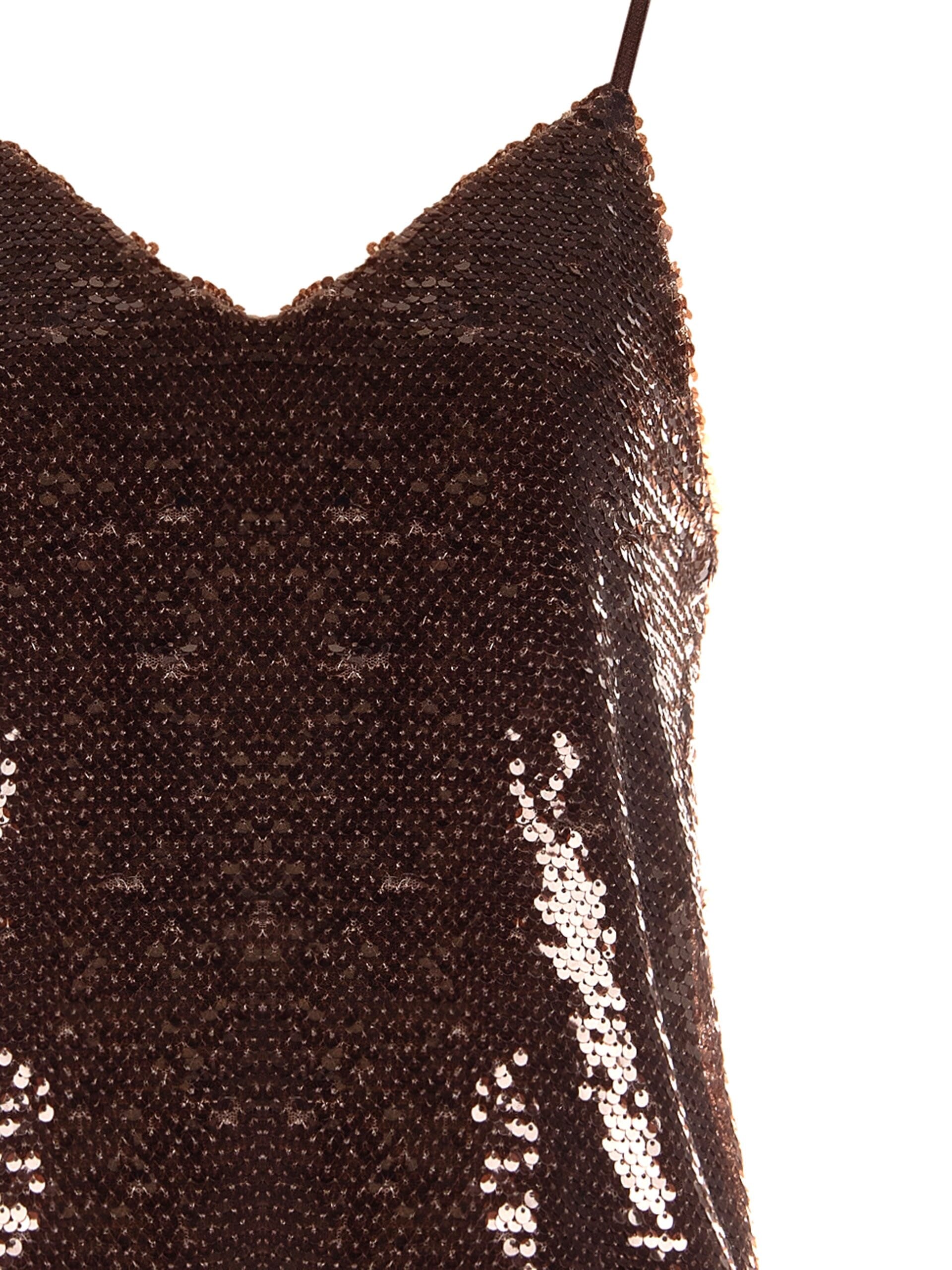 A-line Tank Top with V-neck and ‘Rinascimento’ sequin embroidery